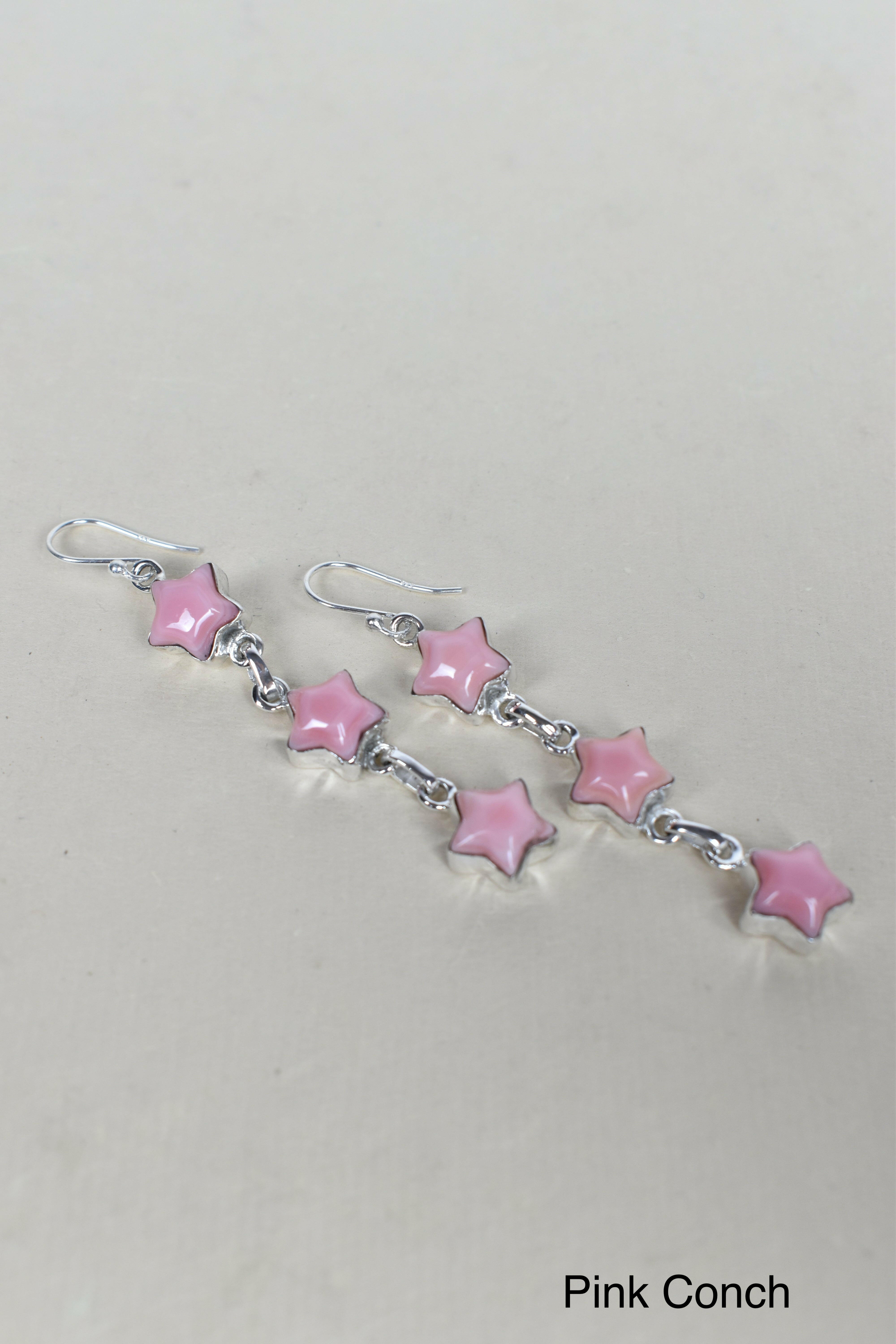 3 Star General Sterling Silver Earrings-Drop Earrings-Krush Kandy, Women's Online Fashion Boutique Located in Phoenix, Arizona (Scottsdale Area)