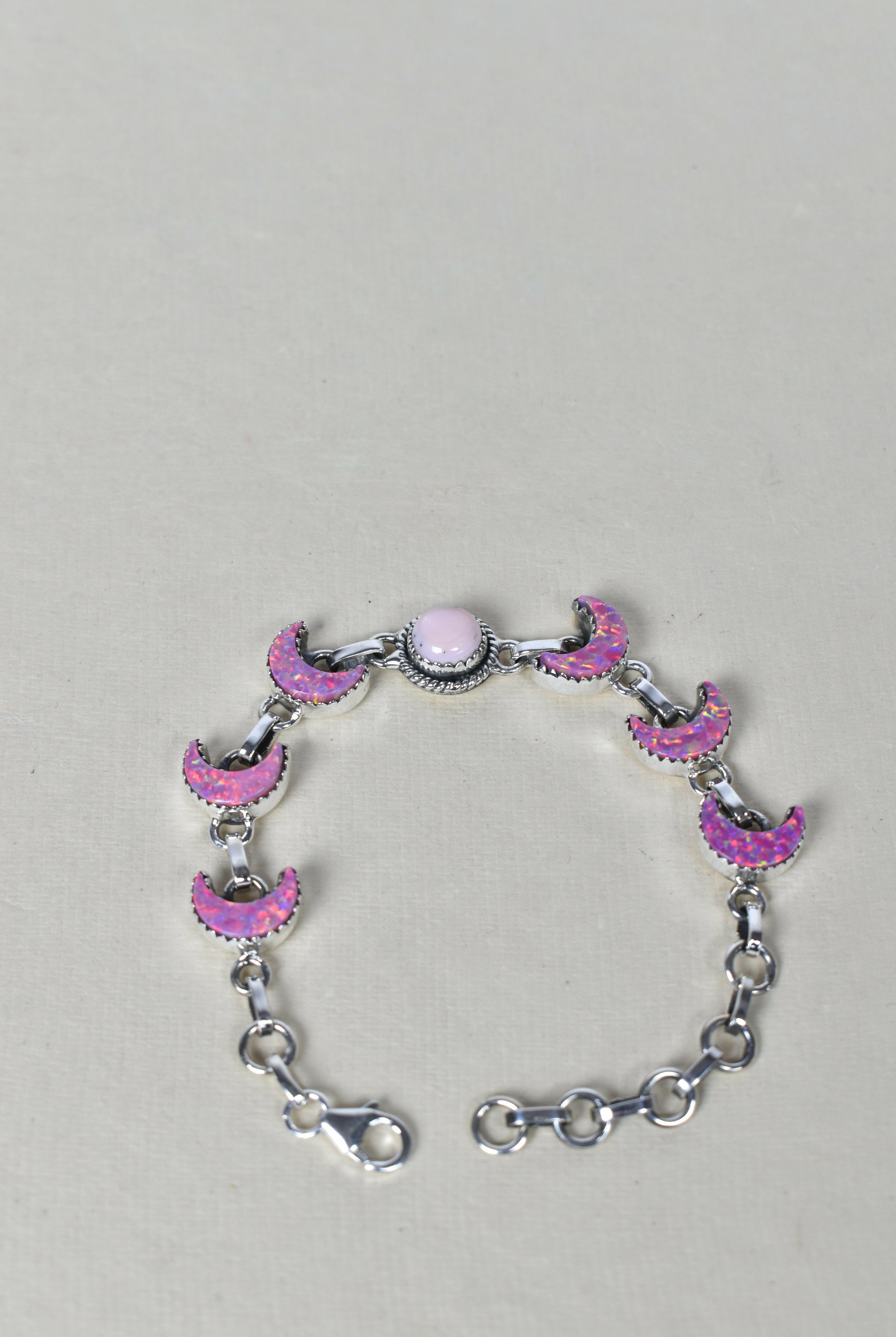 Lunar Crescent Charm Bracelet-Chain Bracelets-Krush Kandy, Women's Online Fashion Boutique Located in Phoenix, Arizona (Scottsdale Area)