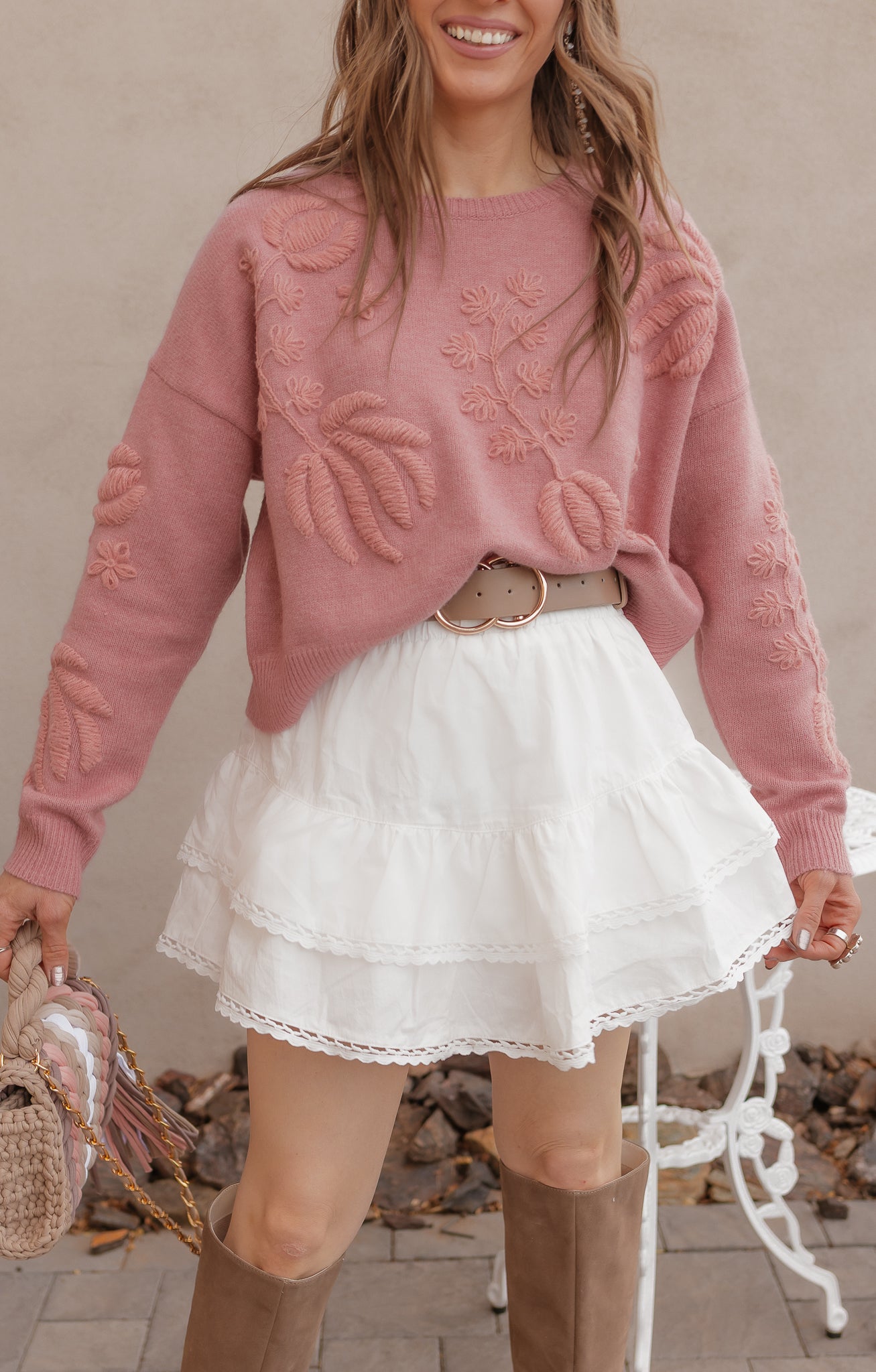 Delicate Viral Ruffle Lace Trim Skirt-Skirts-Krush Kandy, Women's Online Fashion Boutique Located in Phoenix, Arizona (Scottsdale Area)