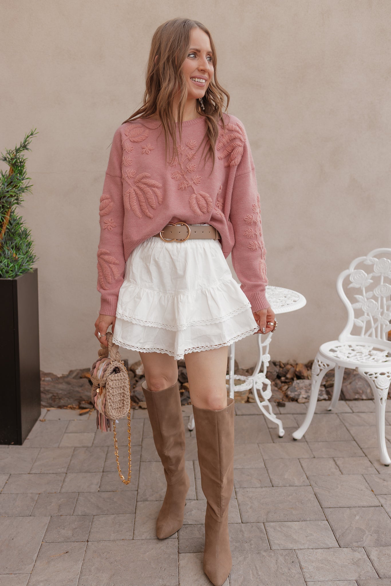 Delicate Viral Ruffle Lace Trim Skirt-Skirts-Krush Kandy, Women's Online Fashion Boutique Located in Phoenix, Arizona (Scottsdale Area)