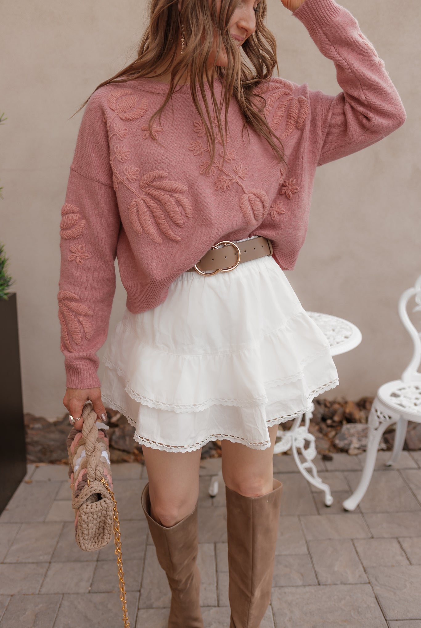 Delicate Viral Ruffle Lace Trim Skirt-Skirts-Krush Kandy, Women's Online Fashion Boutique Located in Phoenix, Arizona (Scottsdale Area)