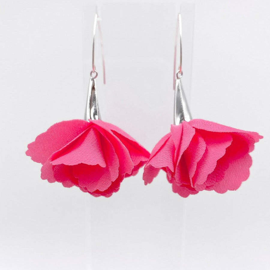 Silver Floral Drop Earring-Earrings-Krush Kandy, Women's Online Fashion Boutique Located in Phoenix, Arizona (Scottsdale Area)