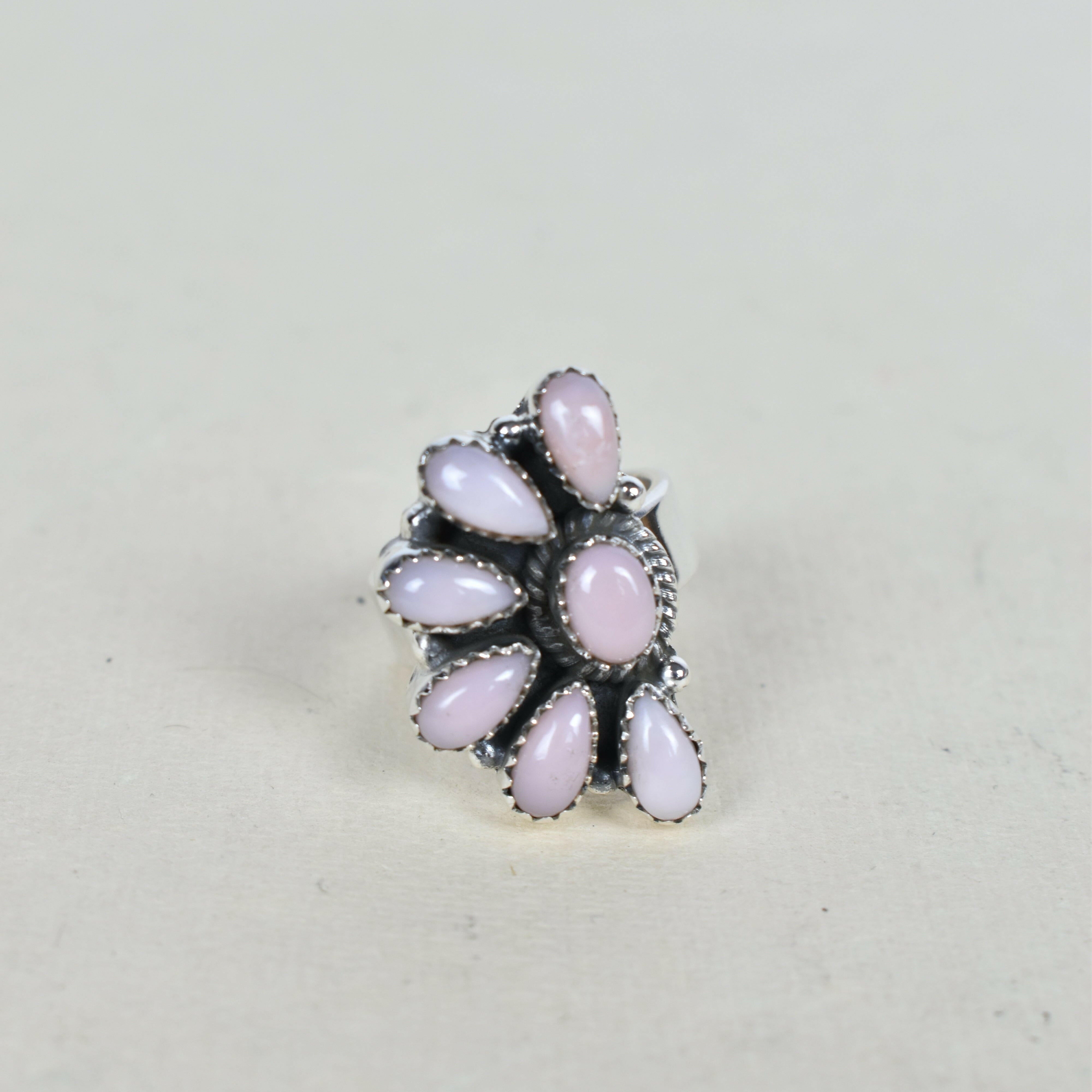 Lazy Daisy Sterling Jeweled Half Ring-Cluster Rings-Krush Kandy, Women's Online Fashion Boutique Located in Phoenix, Arizona (Scottsdale Area)