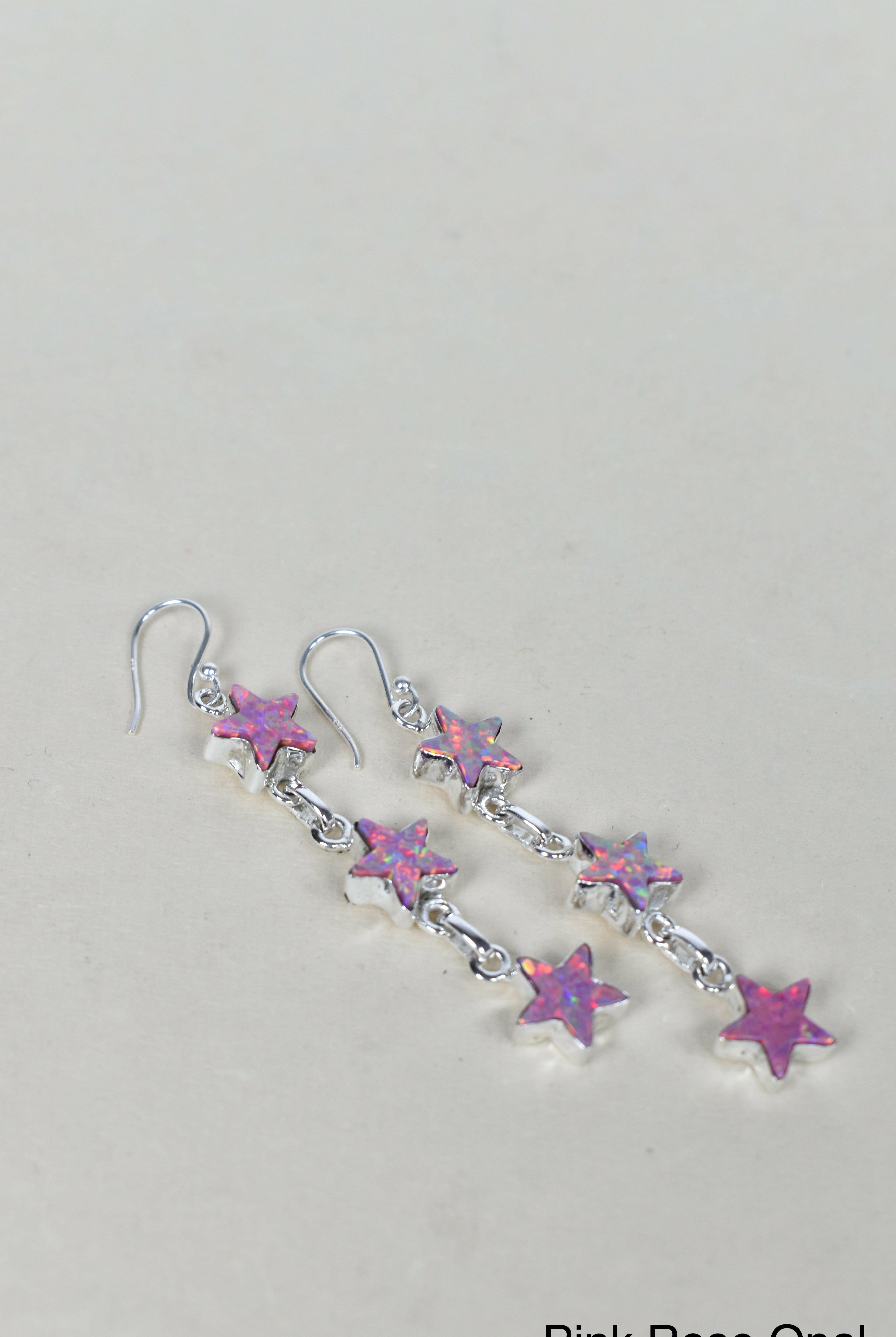 3 Star General Sterling Silver Earrings-Drop Earrings-Krush Kandy, Women's Online Fashion Boutique Located in Phoenix, Arizona (Scottsdale Area)