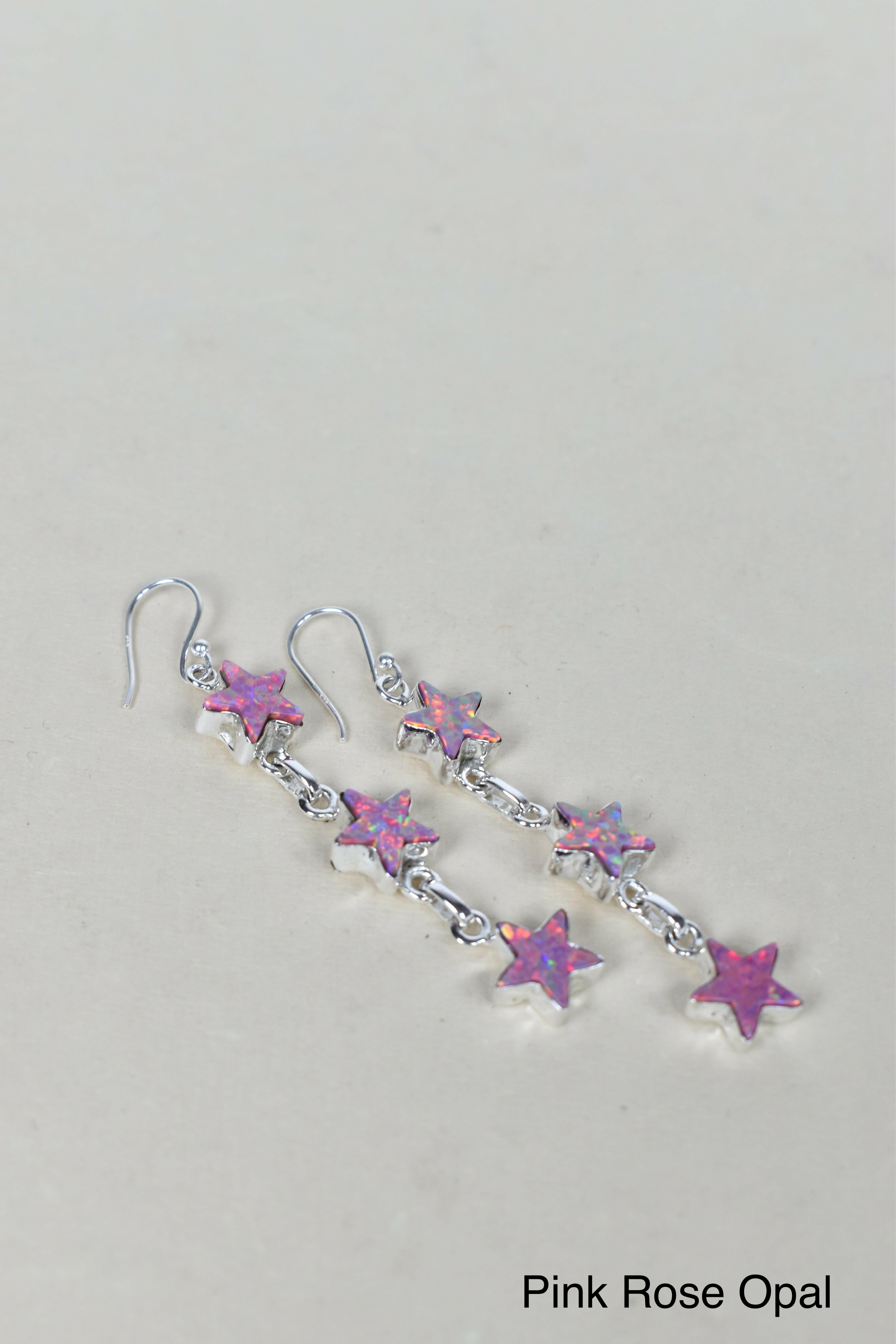 3 Star General Sterling Silver Earrings-Drop Earrings-Krush Kandy, Women's Online Fashion Boutique Located in Phoenix, Arizona (Scottsdale Area)