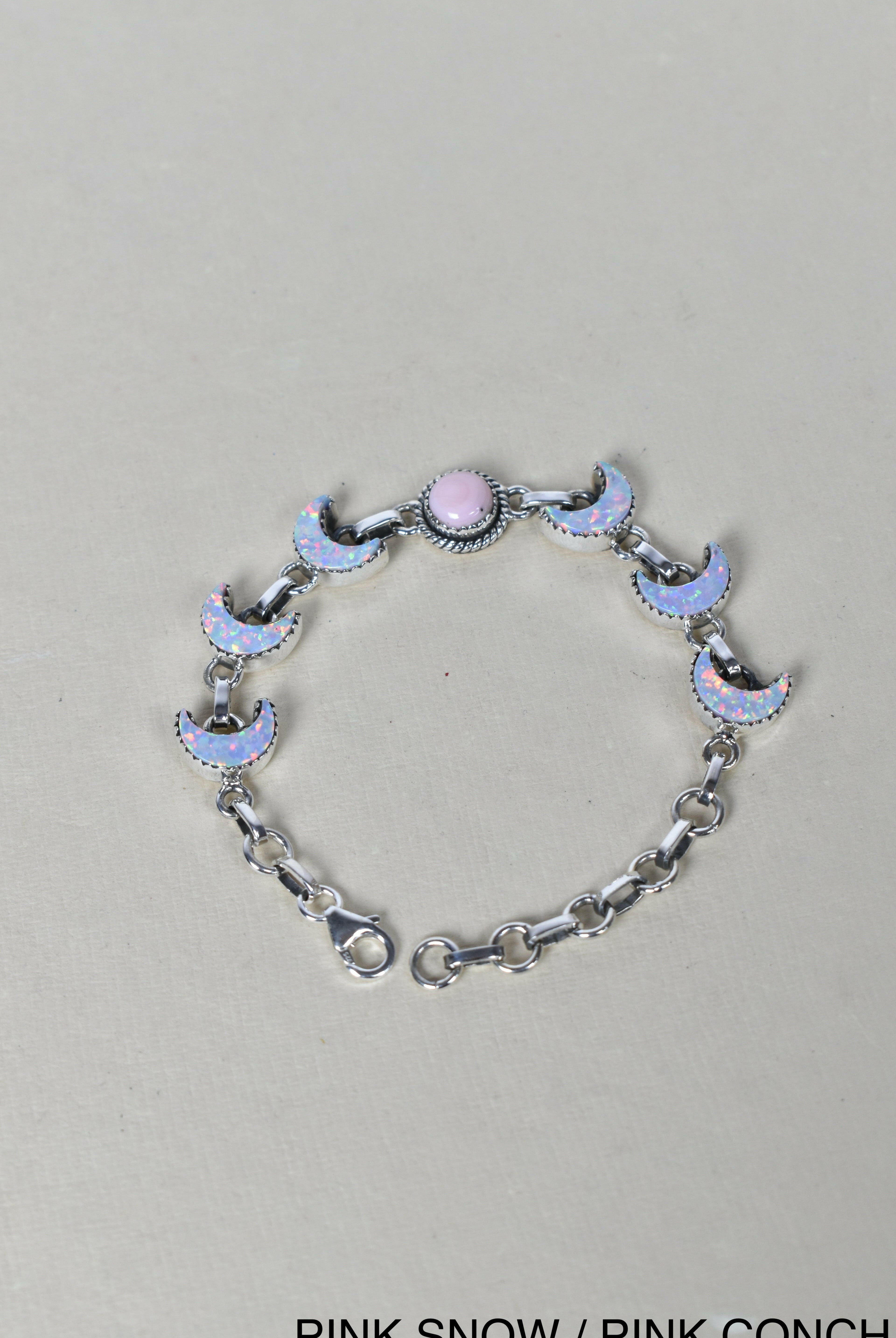 Lunar Crescent Charm Bracelet-Chain Bracelets-Krush Kandy, Women's Online Fashion Boutique Located in Phoenix, Arizona (Scottsdale Area)