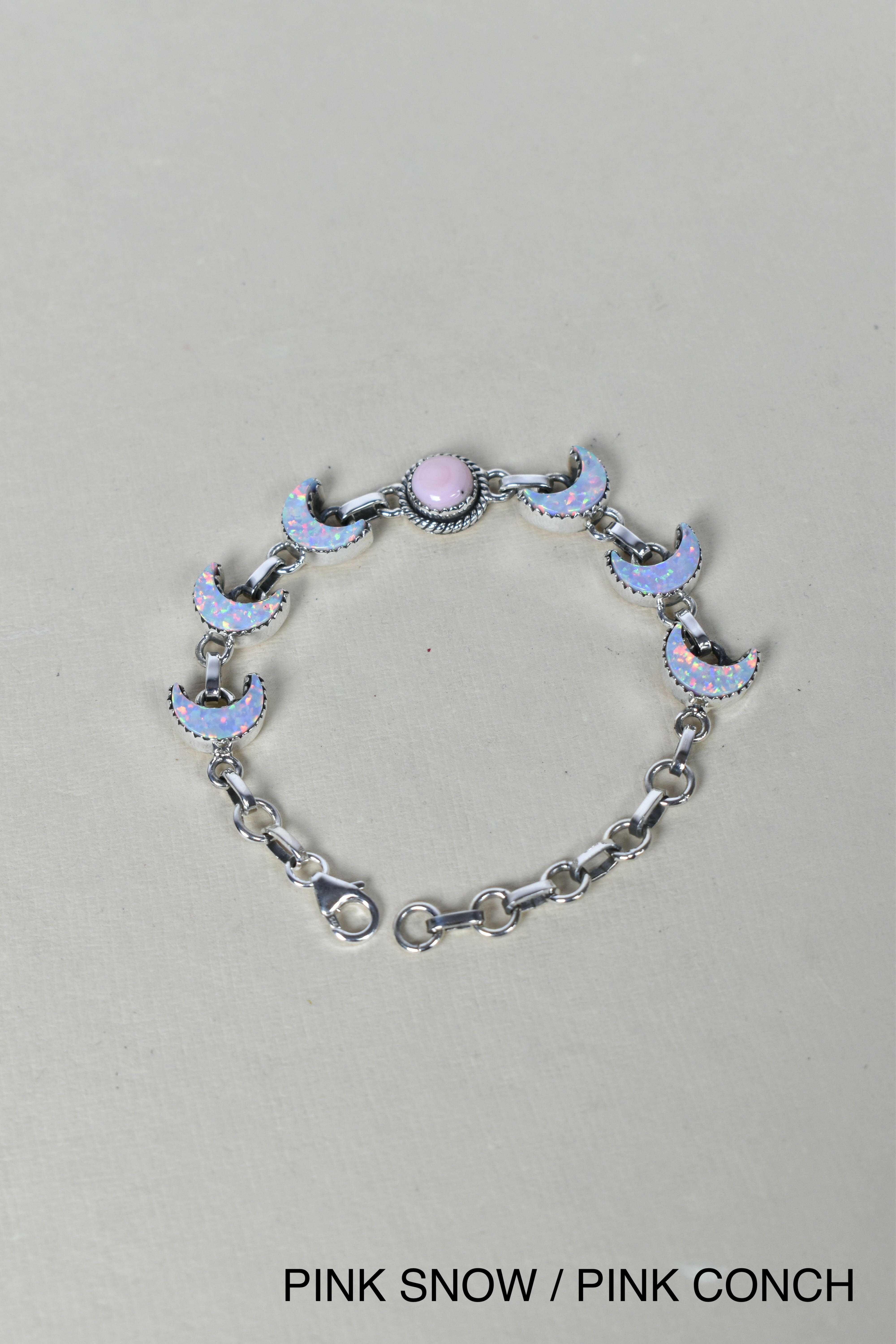 Lunar Crescent Charm Bracelet-Chain Bracelets-Krush Kandy, Women's Online Fashion Boutique Located in Phoenix, Arizona (Scottsdale Area)