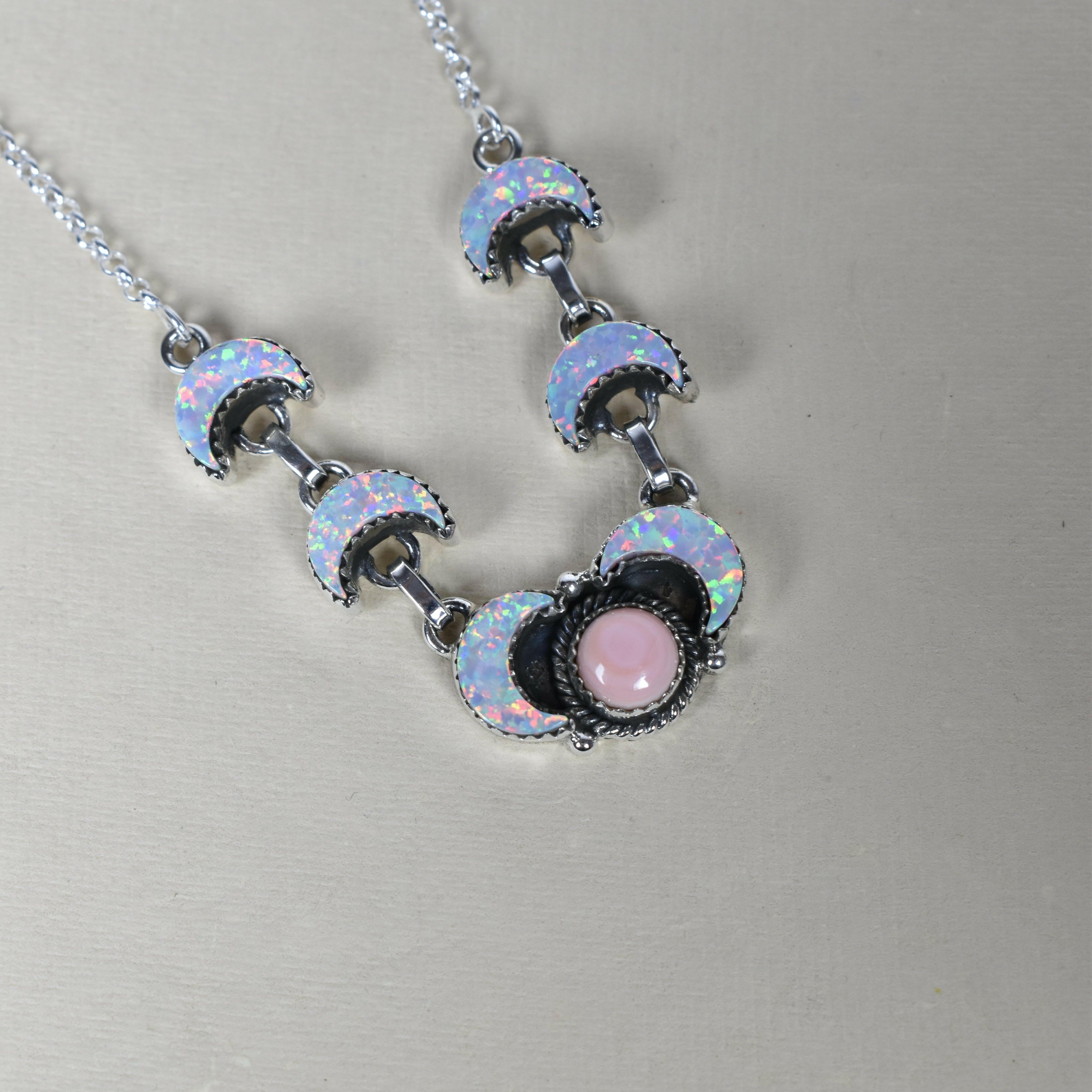 Lunar Crescent Necklace-Chain Necklaces-Krush Kandy, Women's Online Fashion Boutique Located in Phoenix, Arizona (Scottsdale Area)