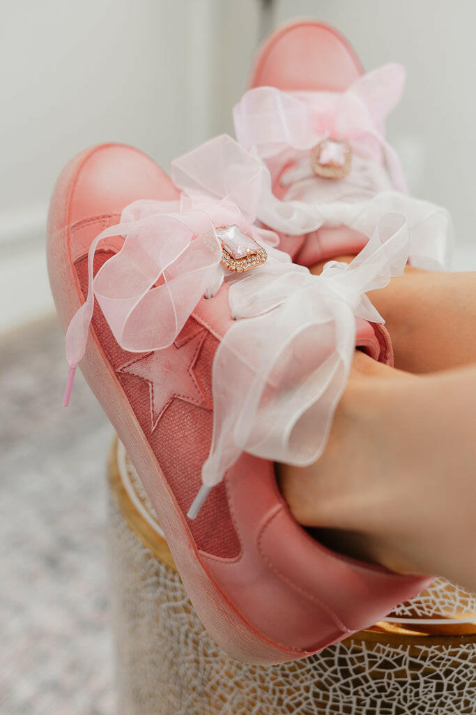 The Sandy Star Sneaker, Pink-Sneakers-Krush Kandy, Women's Online Fashion Boutique Located in Phoenix, Arizona (Scottsdale Area)