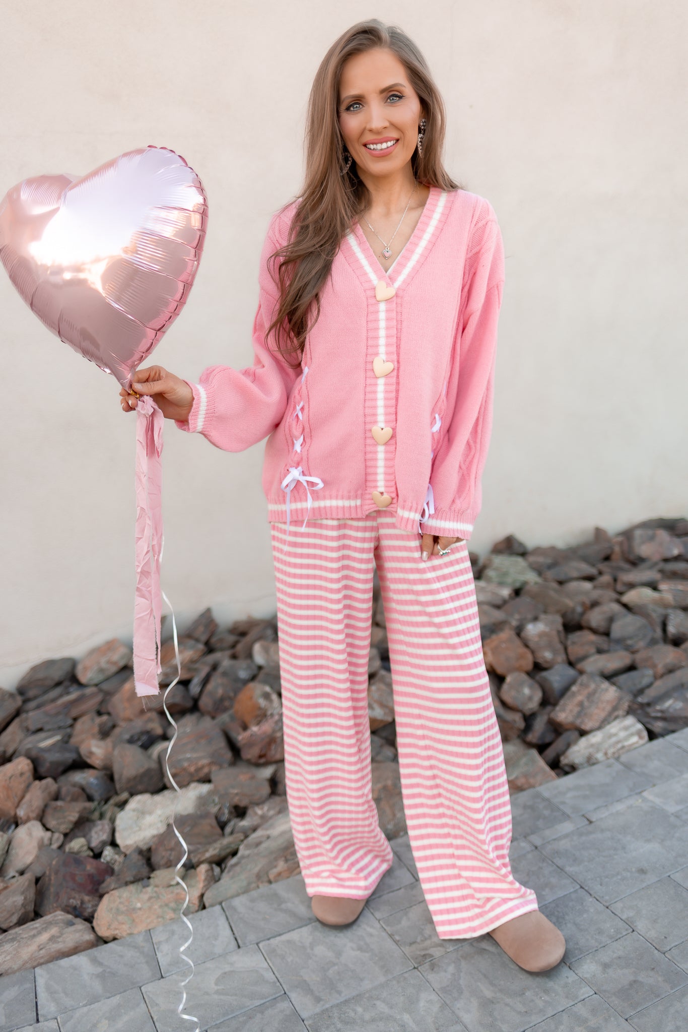 Wide Leg Stripe Tie Pants-Pants-Krush Kandy, Women's Online Fashion Boutique Located in Phoenix, Arizona (Scottsdale Area)