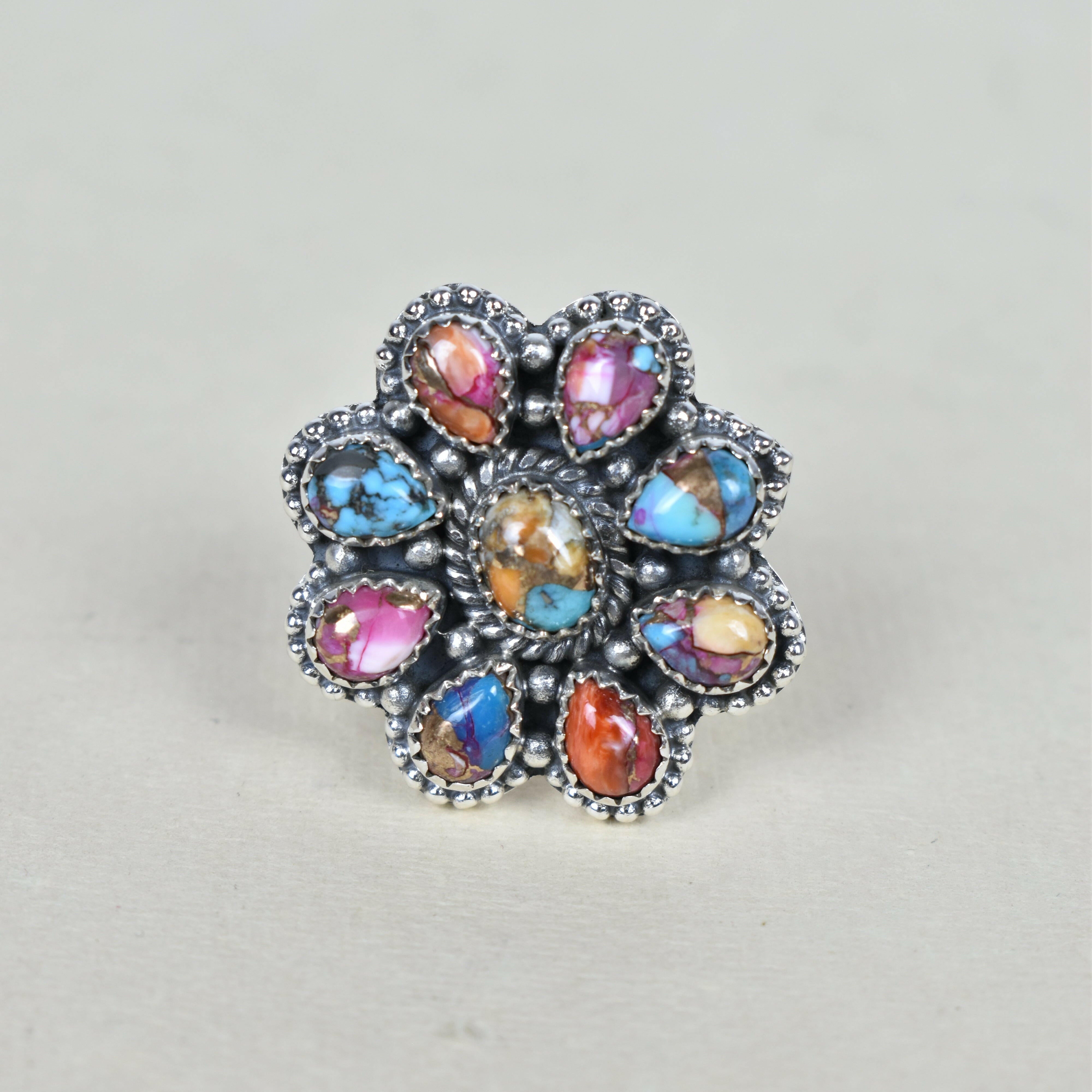 Cat O' Nine Jewels Ring-Cluster Rings-Krush Kandy, Women's Online Fashion Boutique Located in Phoenix, Arizona (Scottsdale Area)