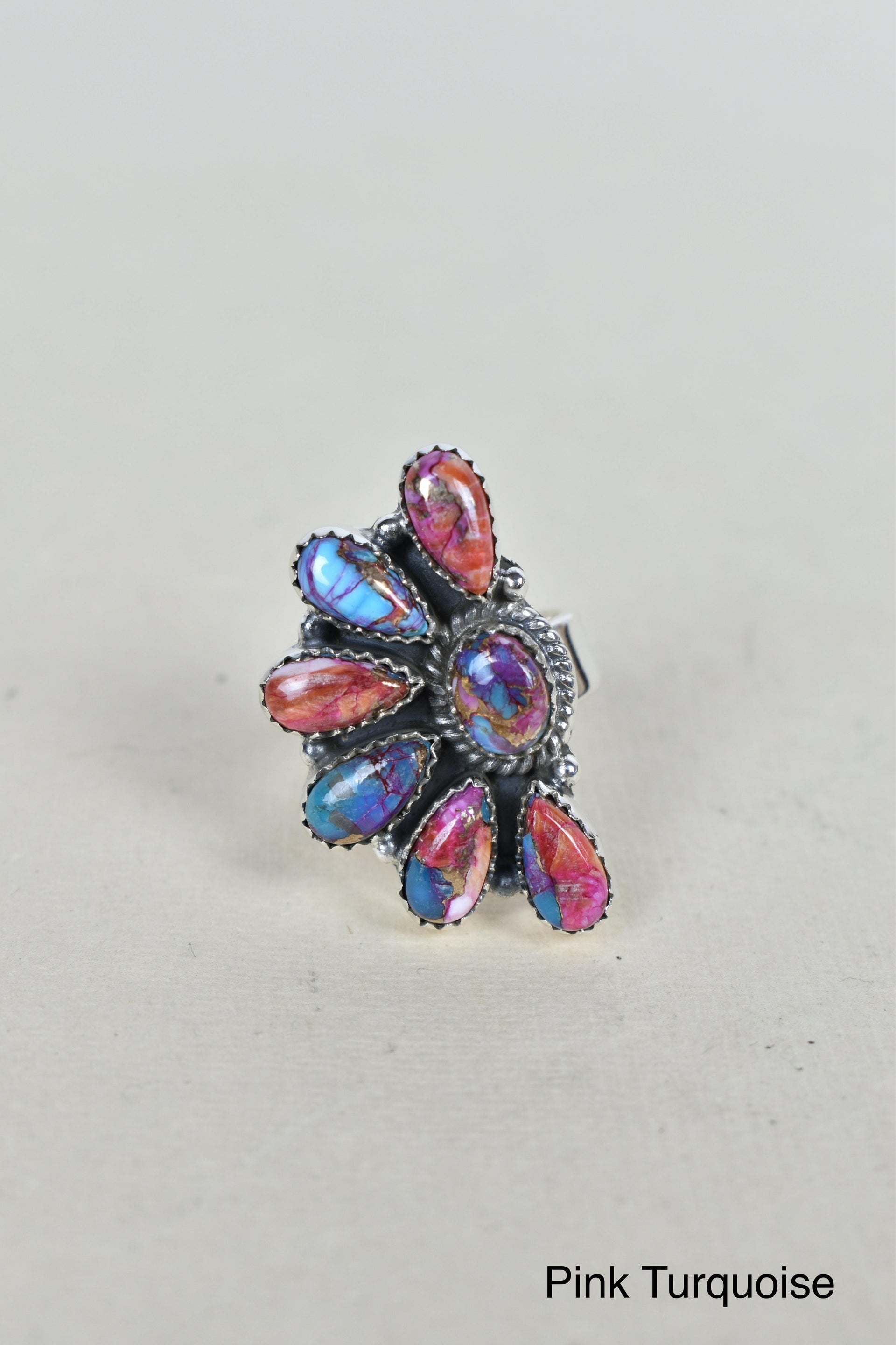 Lazy Daisy Sterling Jeweled Half Ring-Cluster Rings-Krush Kandy, Women's Online Fashion Boutique Located in Phoenix, Arizona (Scottsdale Area)