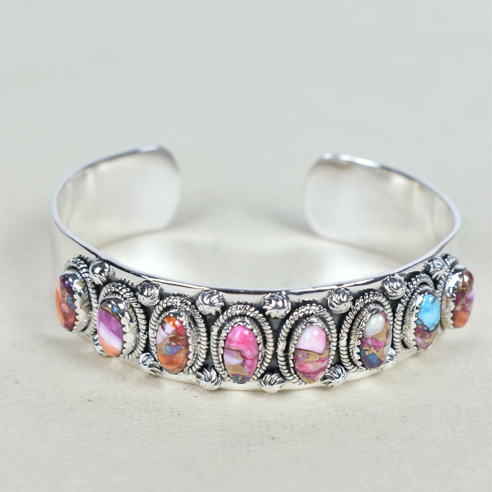 Octet Gem Sterling Silver Cuff-Cuffs-Krush Kandy, Women's Online Fashion Boutique Located in Phoenix, Arizona (Scottsdale Area)