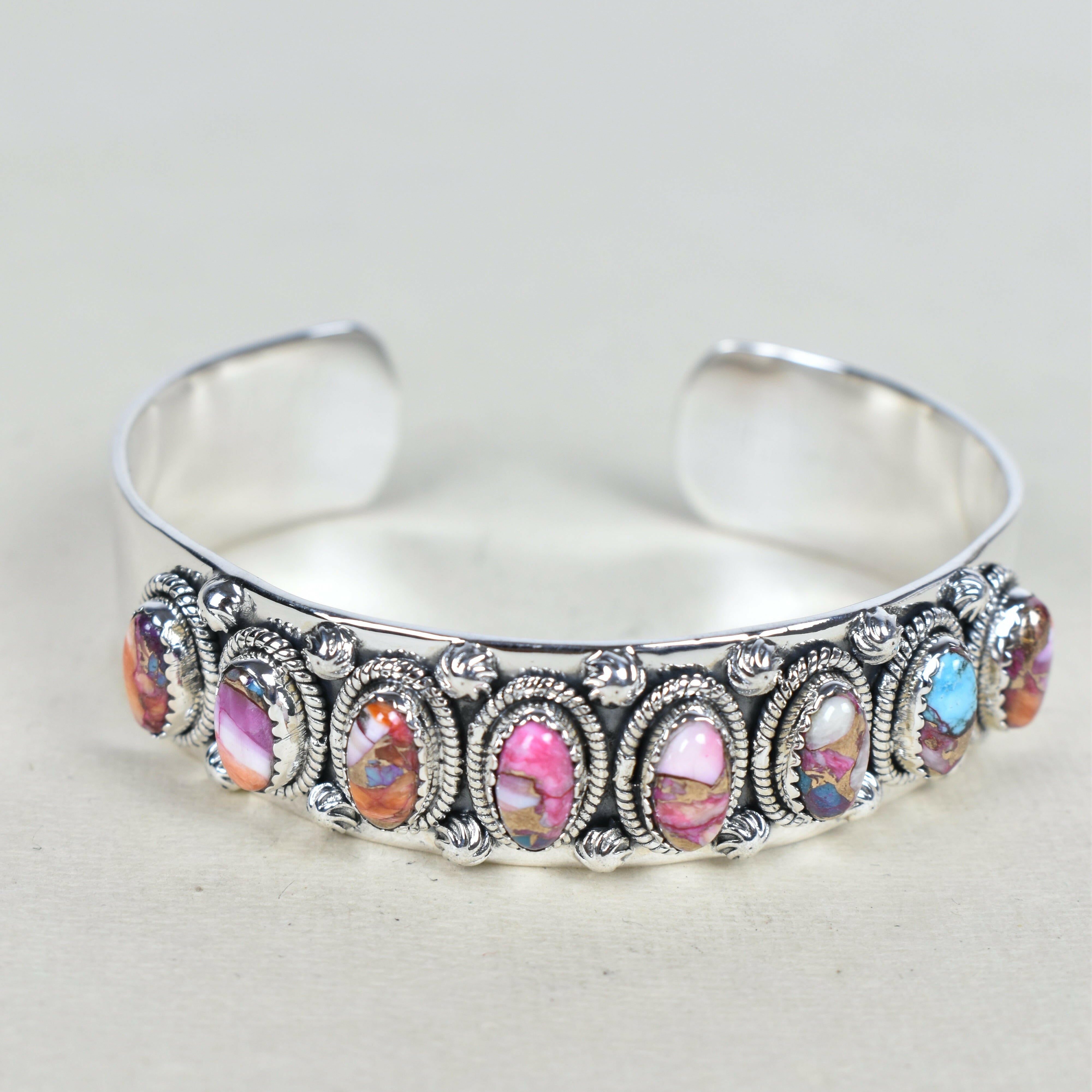 Octet Gem Sterling Silver Cuff-Cuffs-Krush Kandy, Women's Online Fashion Boutique Located in Phoenix, Arizona (Scottsdale Area)