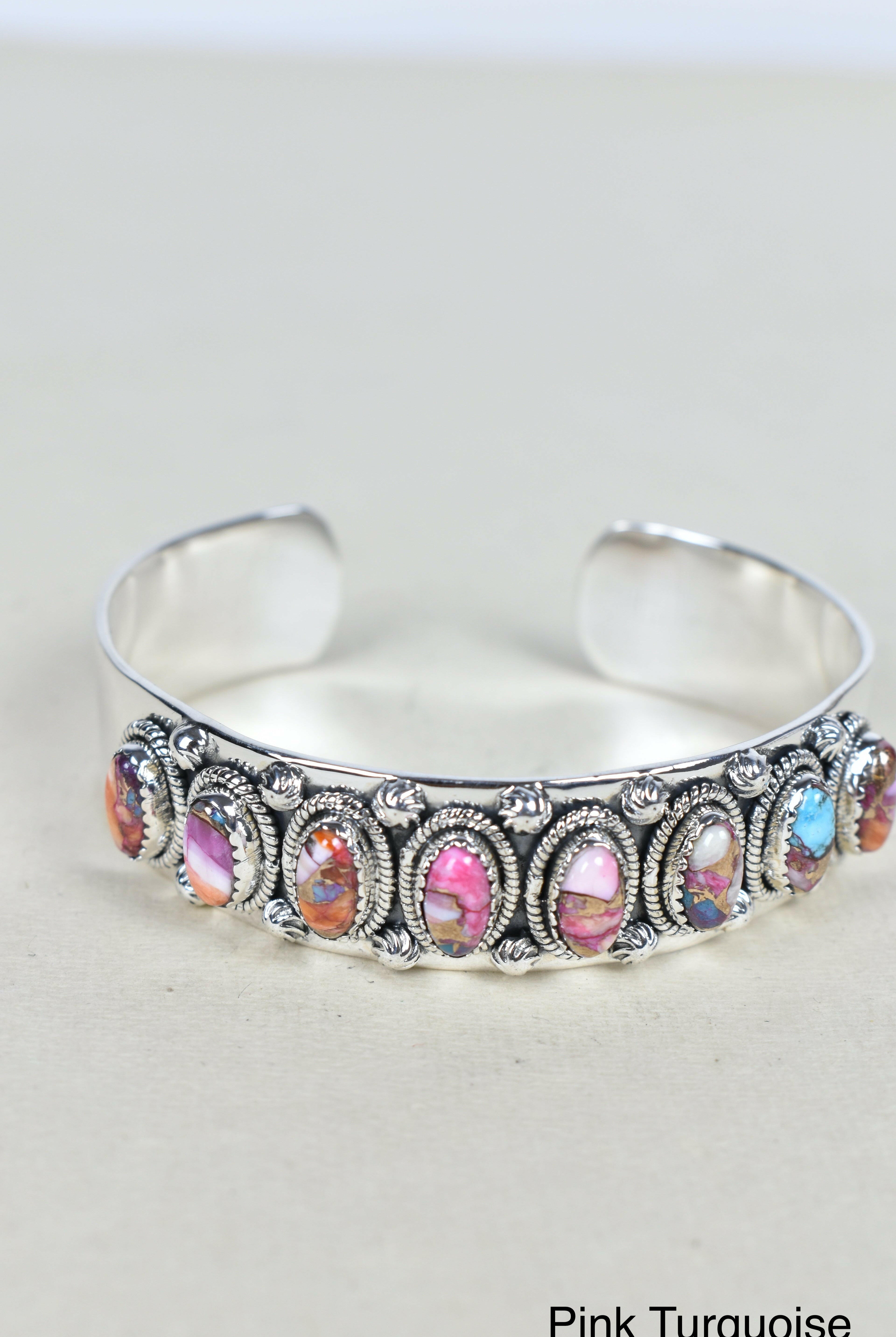 Octet Gem Sterling Silver Cuff-Cuffs-Krush Kandy, Women's Online Fashion Boutique Located in Phoenix, Arizona (Scottsdale Area)