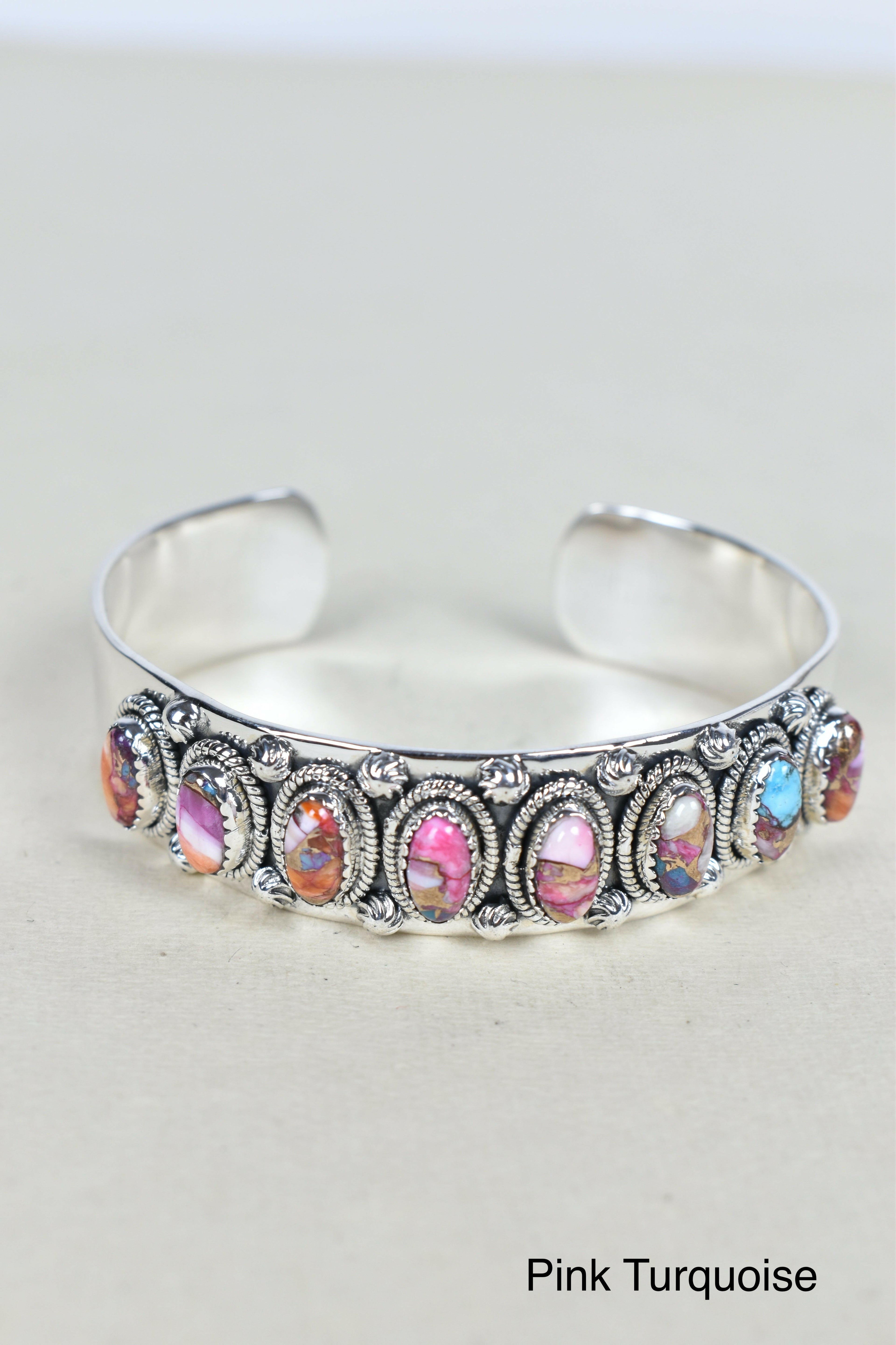 Octet Gem Sterling Silver Cuff-Cuffs-Krush Kandy, Women's Online Fashion Boutique Located in Phoenix, Arizona (Scottsdale Area)