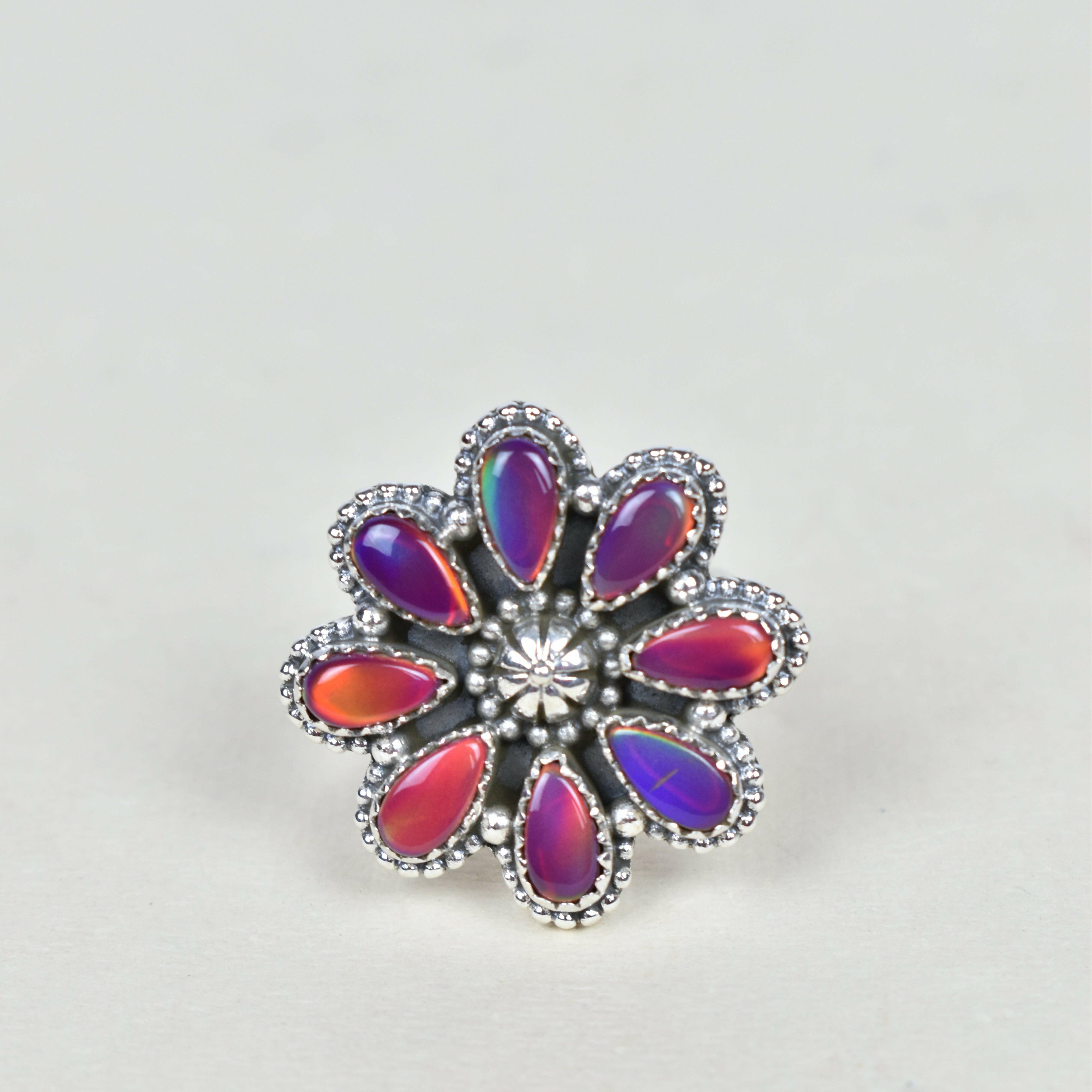 A Daisy A Day Keeps The Blues Away Ring-Cluster Rings-Krush Kandy, Women's Online Fashion Boutique Located in Phoenix, Arizona (Scottsdale Area)