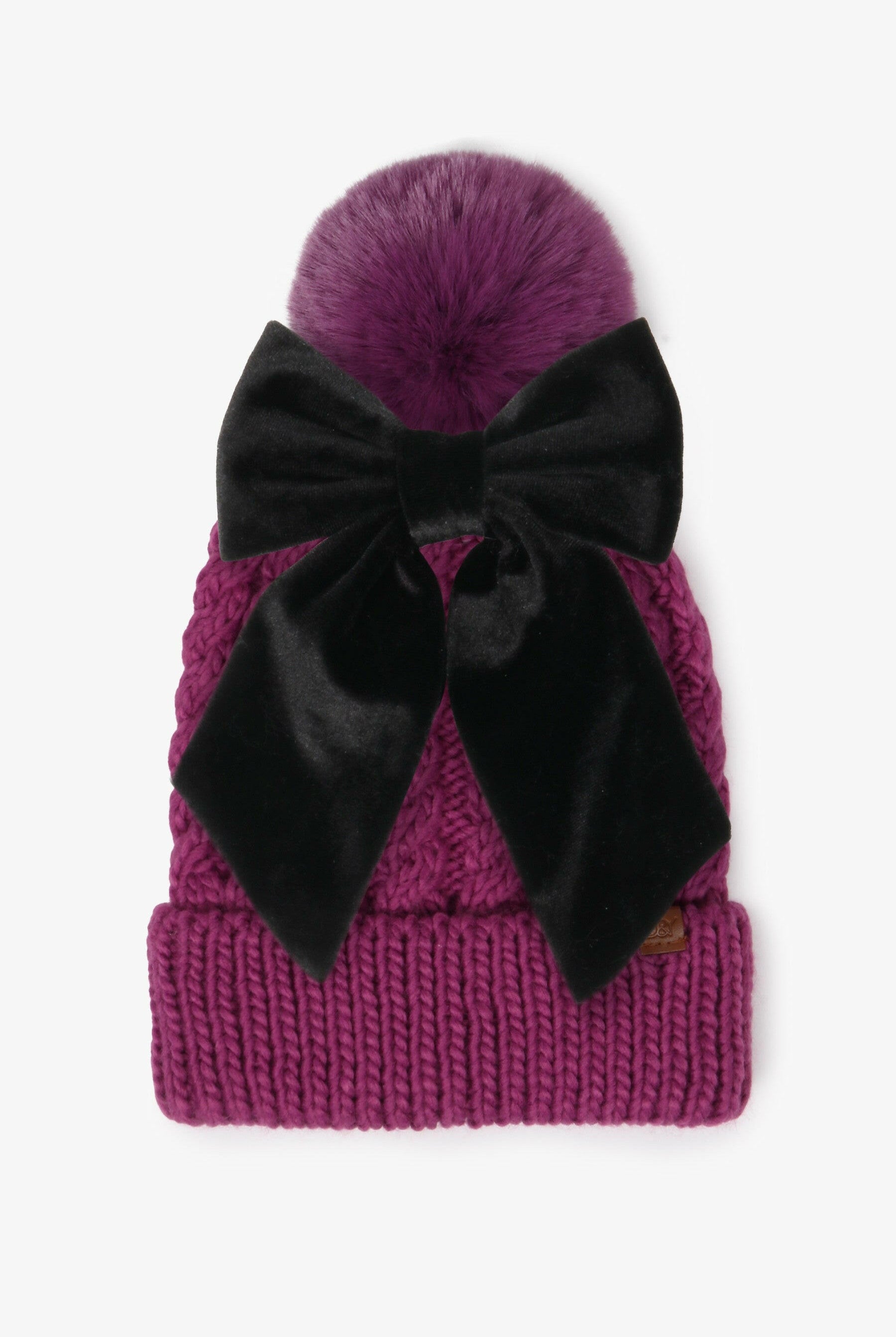 Snowbelle Convertible Bow Beanie-Hats-Krush Kandy, Women's Online Fashion Boutique Located in Phoenix, Arizona (Scottsdale Area)