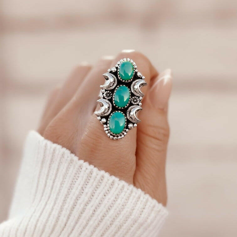 La Luna Turquoise Stone Ring | Krush Exclusive-Crawler Rings-Krush Kandy, Women's Online Fashion Boutique Located in Phoenix, Arizona (Scottsdale Area)