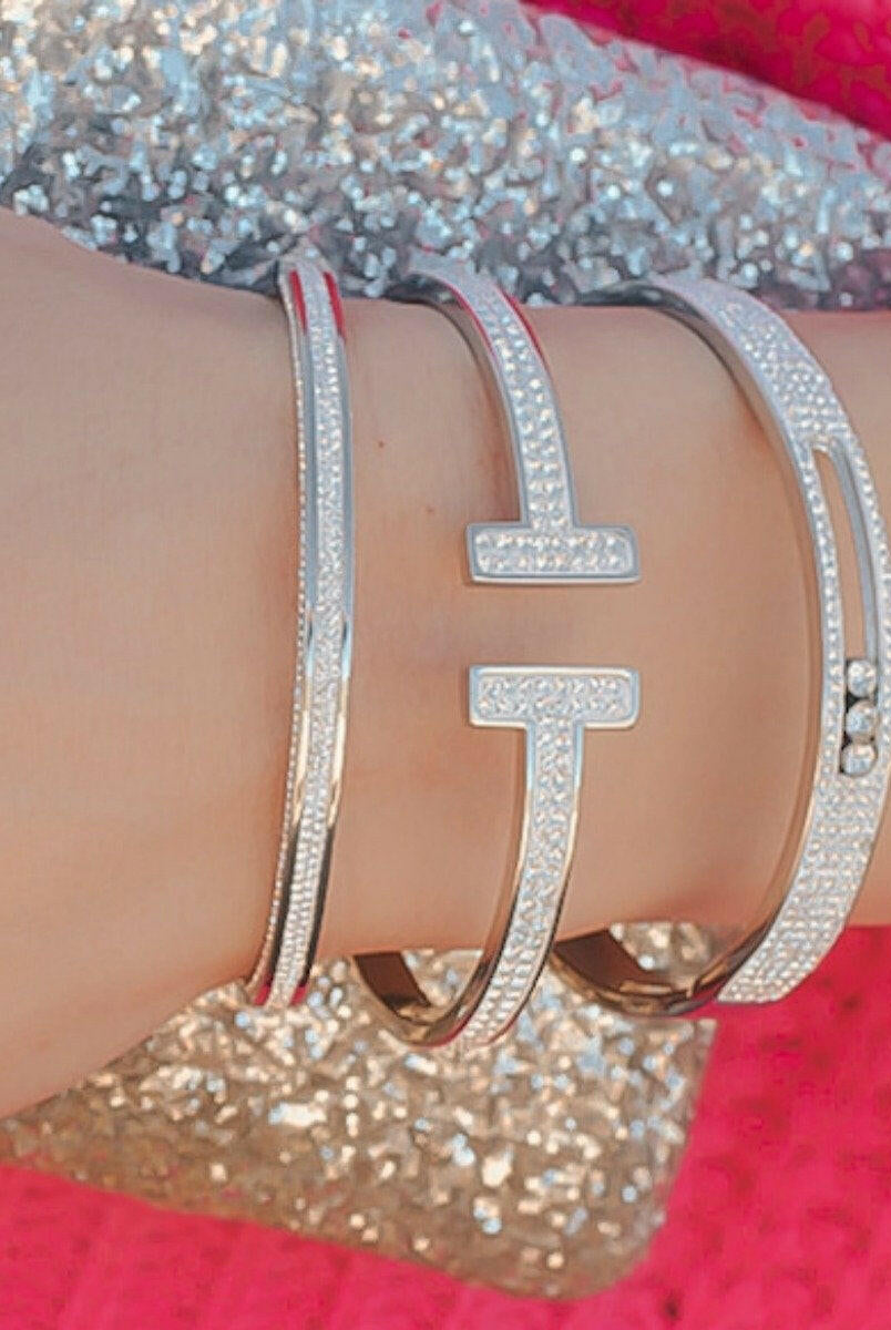 Icy Bling Bling Bangle-Bracelets-Krush Kandy, Women's Online Fashion Boutique Located in Phoenix, Arizona (Scottsdale Area)