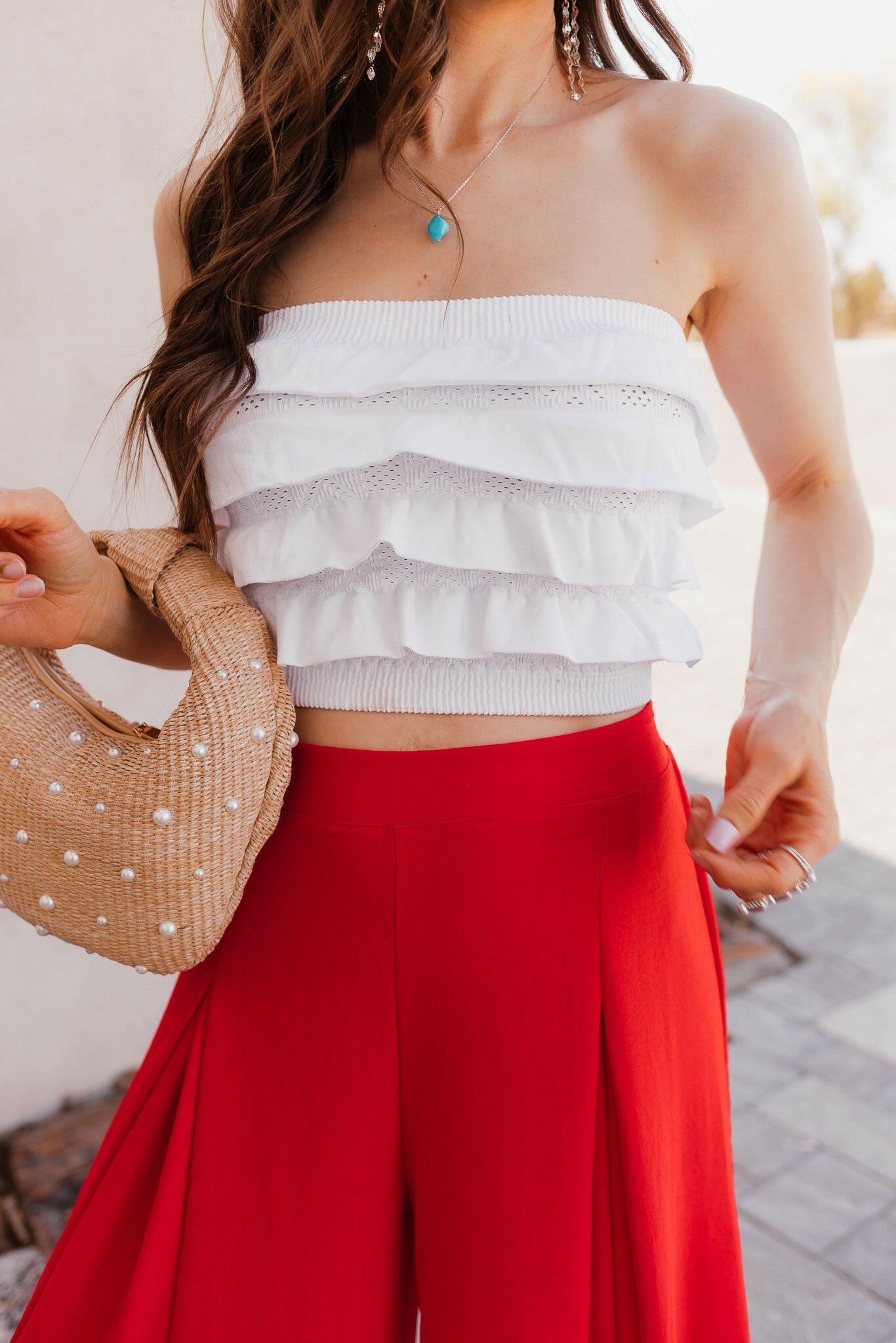 Layered Ruffle Tube Top-Tanks-Krush Kandy, Women's Online Fashion Boutique Located in Phoenix, Arizona (Scottsdale Area)