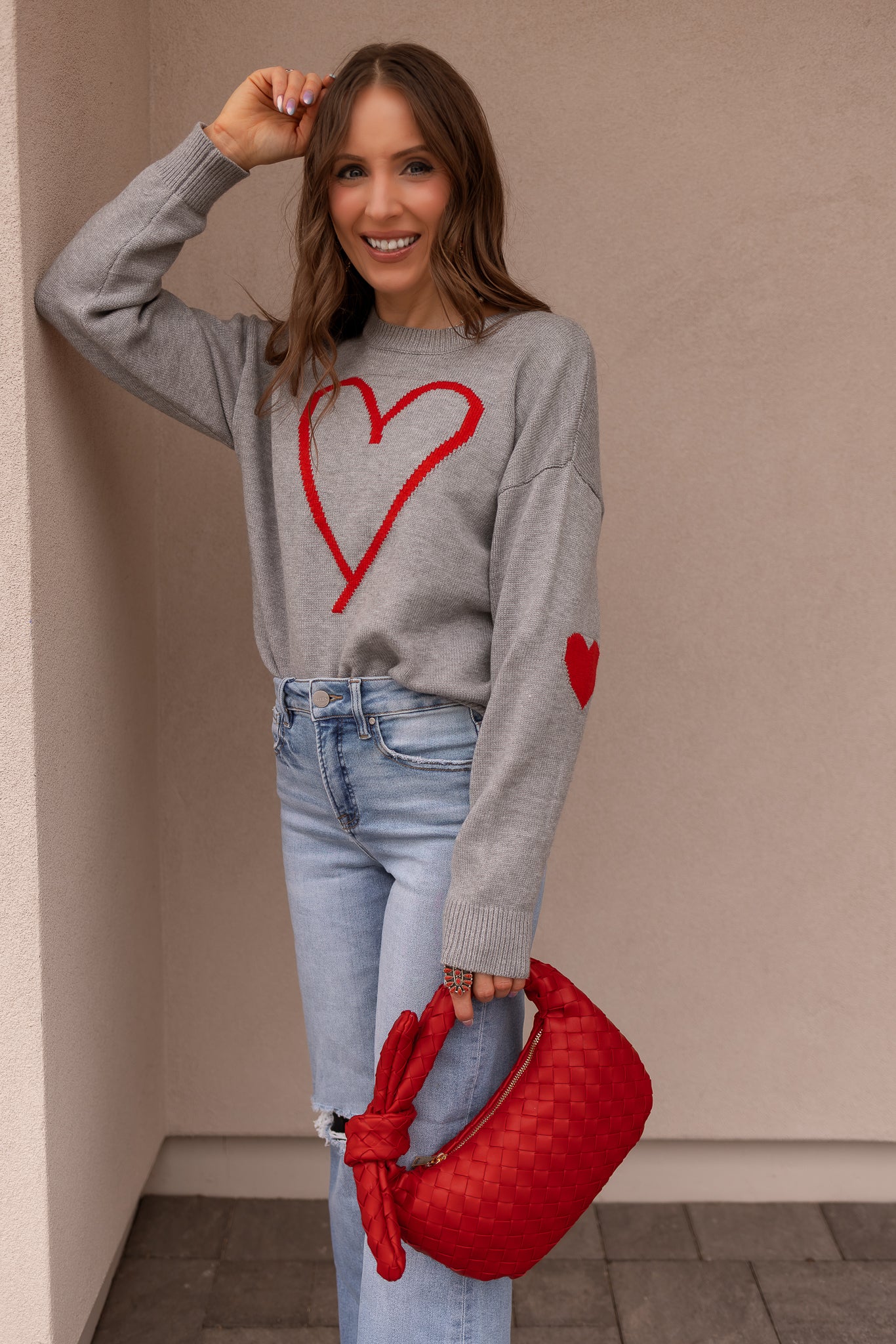 With an Open Heart Valentine Sweater-Sweater-Krush Kandy, Women's Online Fashion Boutique Located in Phoenix, Arizona (Scottsdale Area)