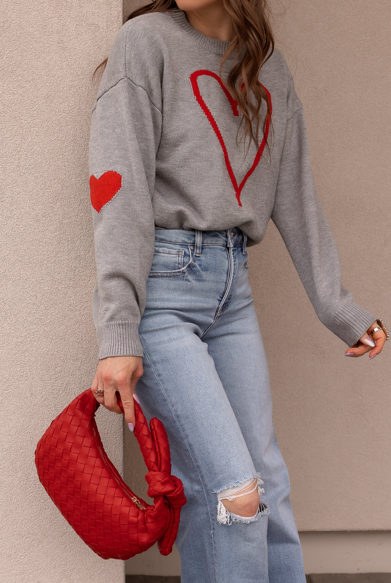 With an Open Heart Valentine Sweater-Sweater-Krush Kandy, Women's Online Fashion Boutique Located in Phoenix, Arizona (Scottsdale Area)
