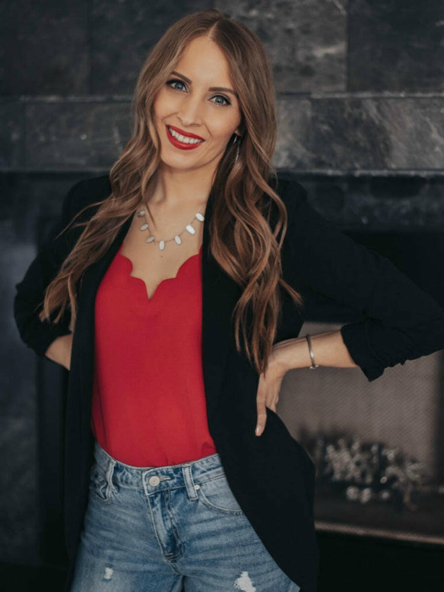 It's A Great Day Scalloped Tank | S-3X, 7 Colors-Tanks-Krush Kandy, Women's Online Fashion Boutique Located in Phoenix, Arizona (Scottsdale Area)