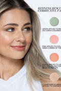 Redness Rescue Corrective Palette with color correction application