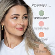 Redness Rescue Corrective Palette with color correction application