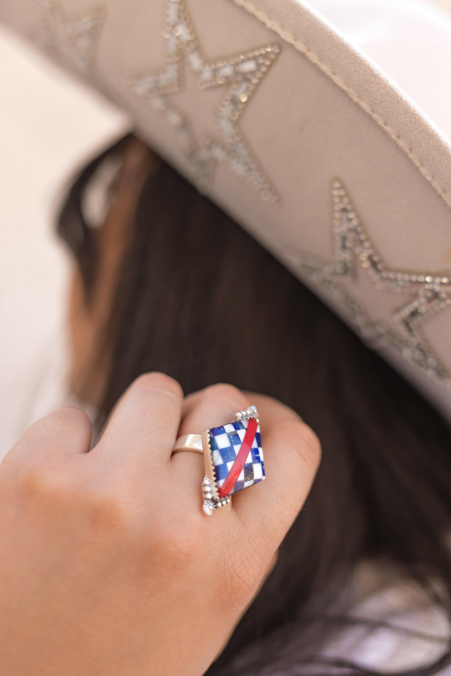 Star-Spangled Stripes Rings-Rings-Krush Kandy, Women's Online Fashion Boutique Located in Phoenix, Arizona (Scottsdale Area)