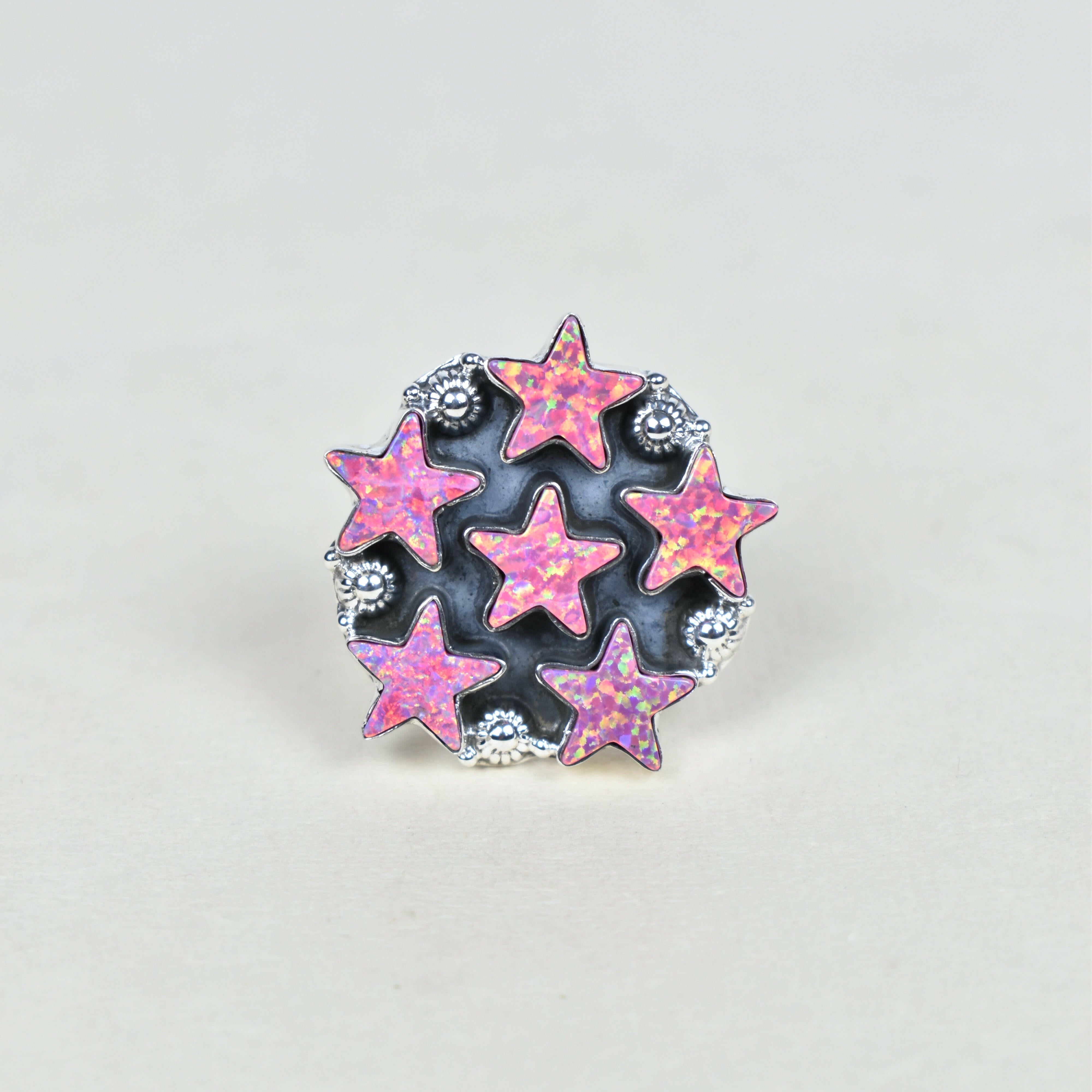 5 Star General Sterling Silver Ring-Cluster Rings-Krush Kandy, Women's Online Fashion Boutique Located in Phoenix, Arizona (Scottsdale Area)
