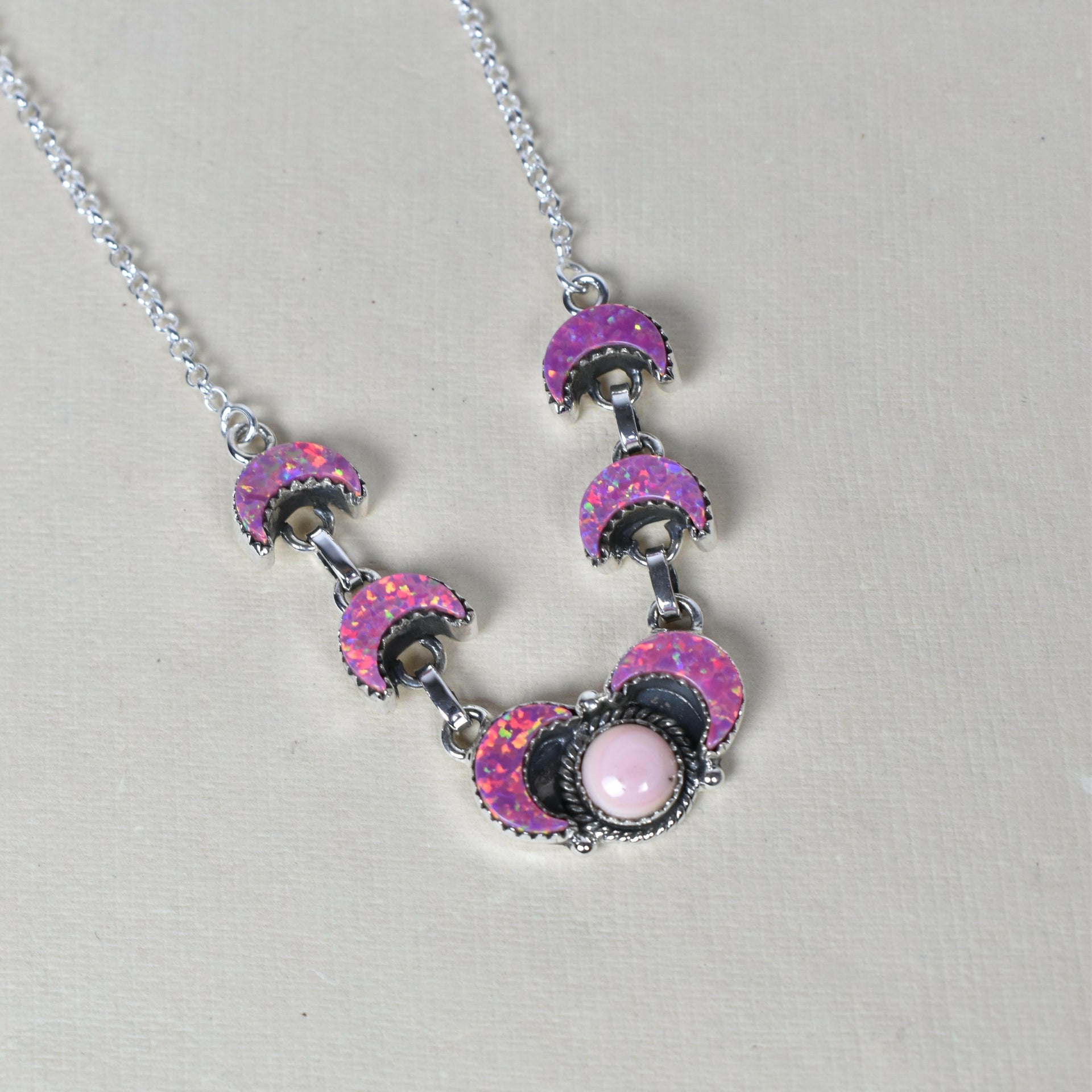 Lunar Crescent Necklace-Chain Necklaces-Krush Kandy, Women's Online Fashion Boutique Located in Phoenix, Arizona (Scottsdale Area)