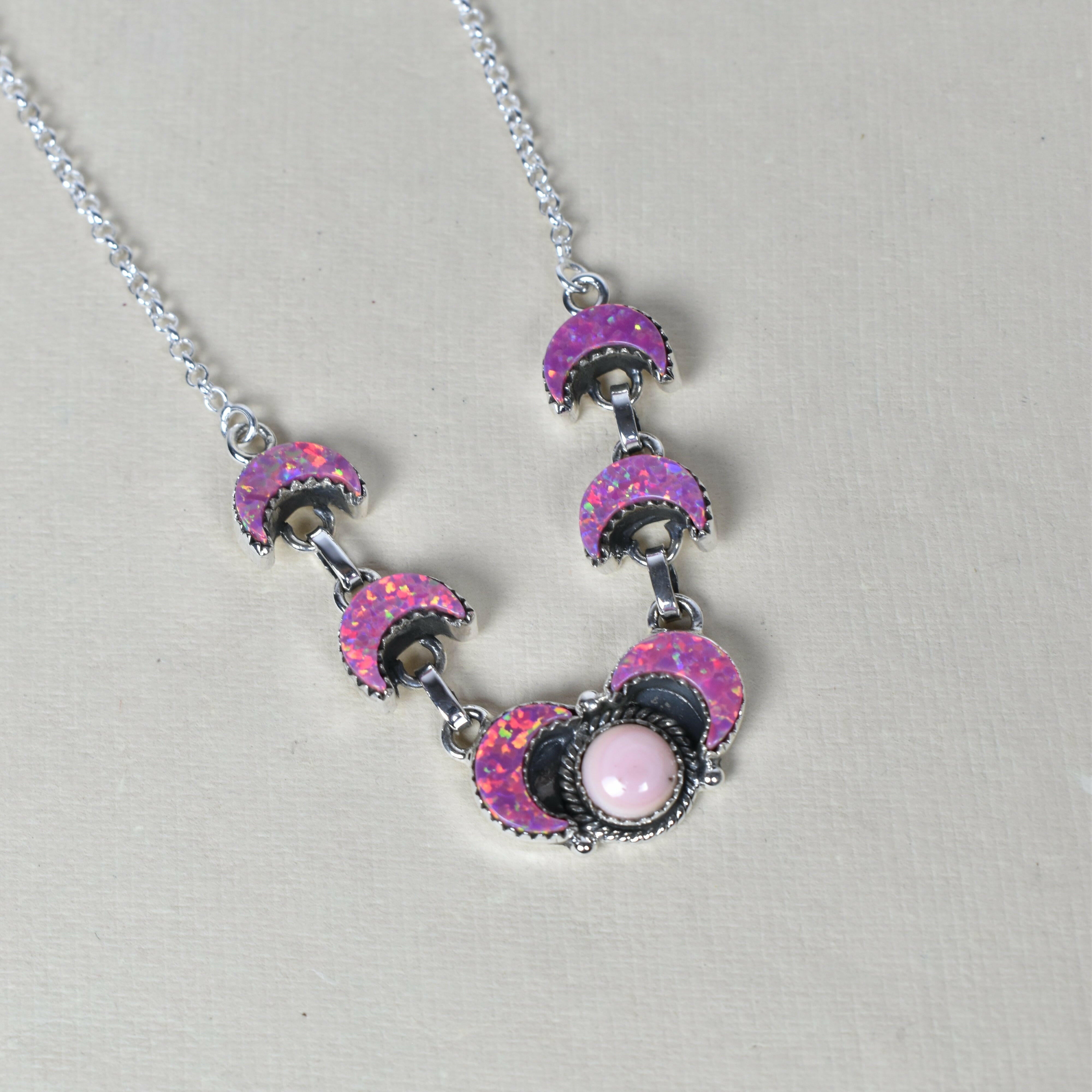 Lunar Crescent Necklace-Chain Necklaces-Krush Kandy, Women's Online Fashion Boutique Located in Phoenix, Arizona (Scottsdale Area)