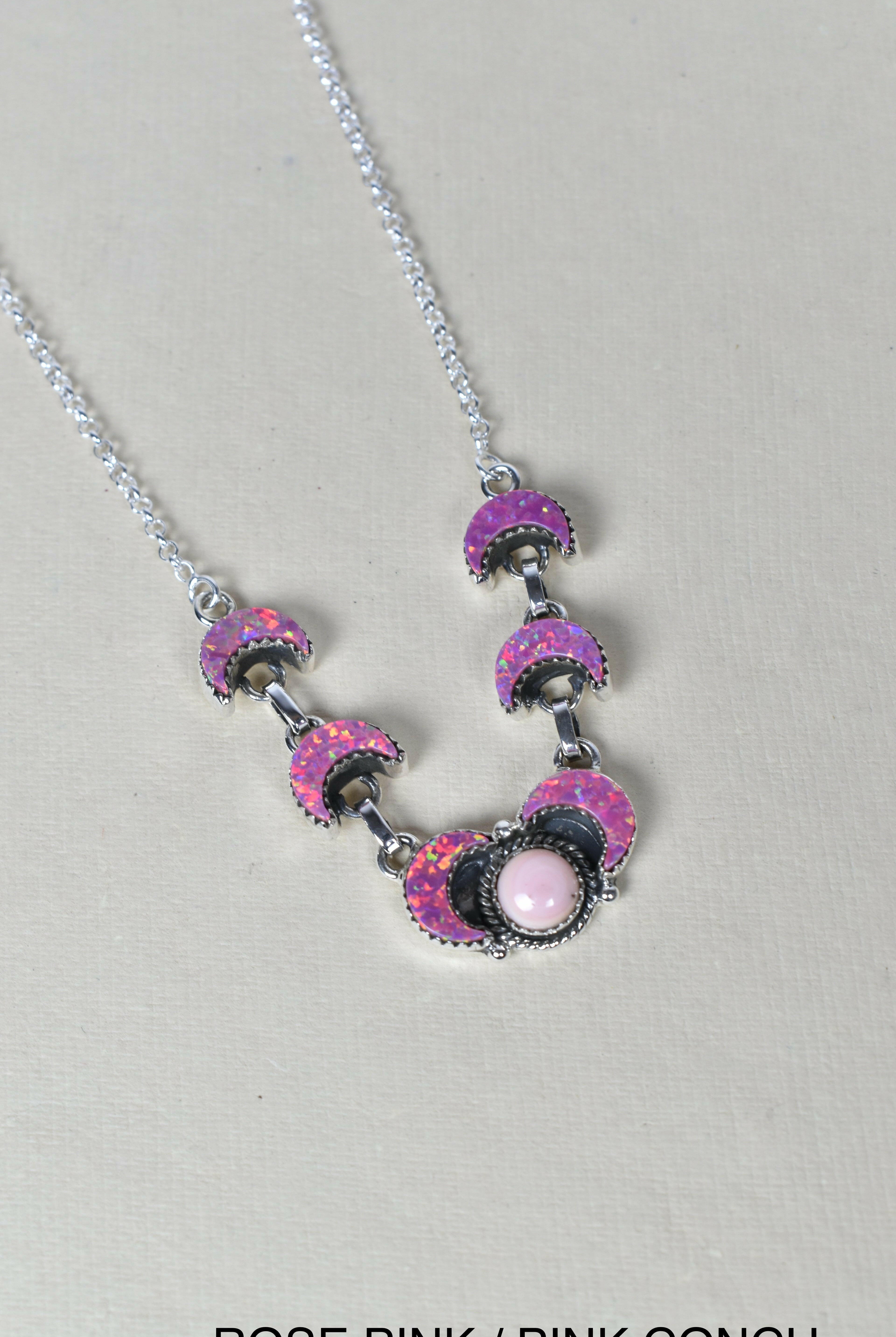 Lunar Crescent Necklace-Chain Necklaces-Krush Kandy, Women's Online Fashion Boutique Located in Phoenix, Arizona (Scottsdale Area)