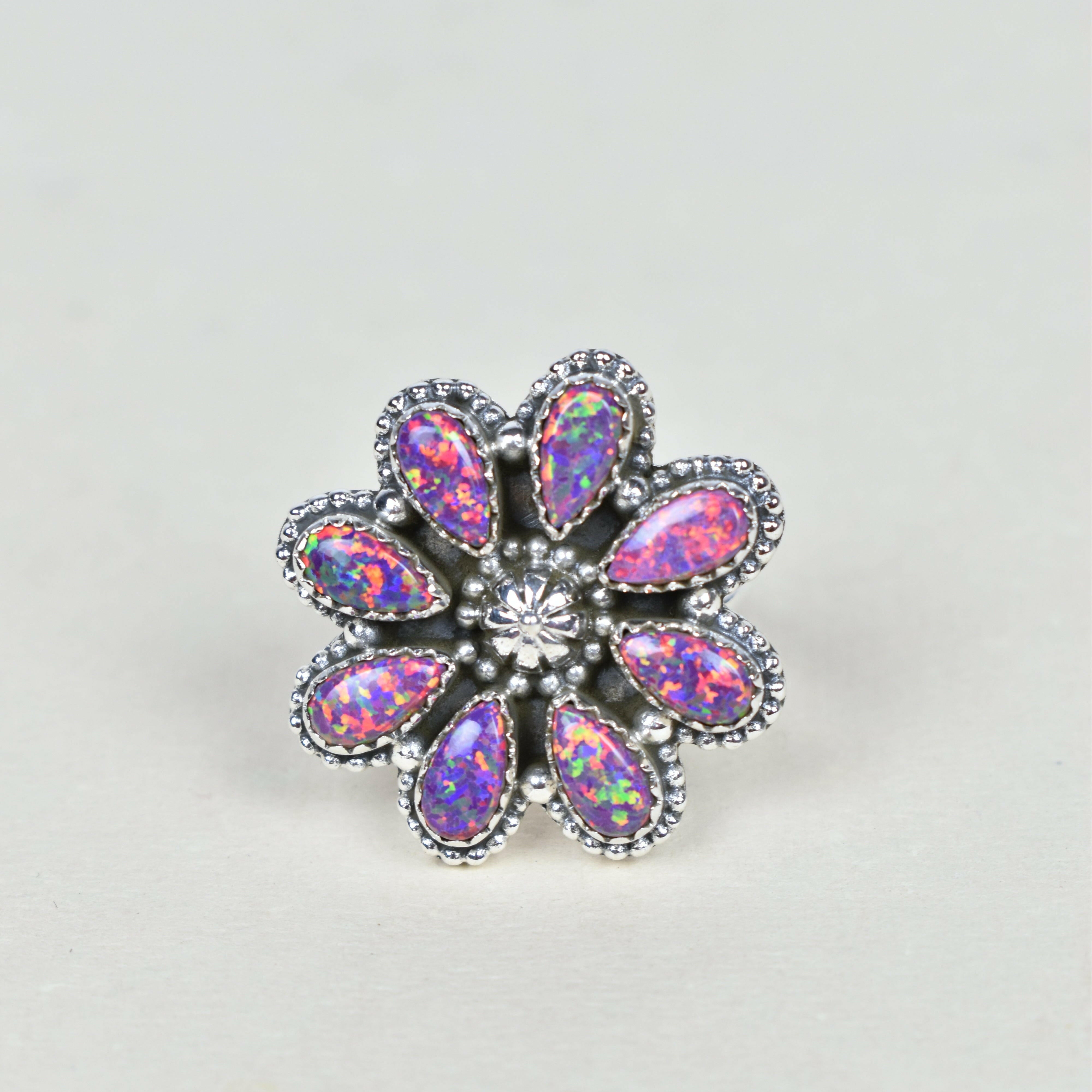 A Daisy A Day Keeps The Blues Away Ring-Cluster Rings-Krush Kandy, Women's Online Fashion Boutique Located in Phoenix, Arizona (Scottsdale Area)