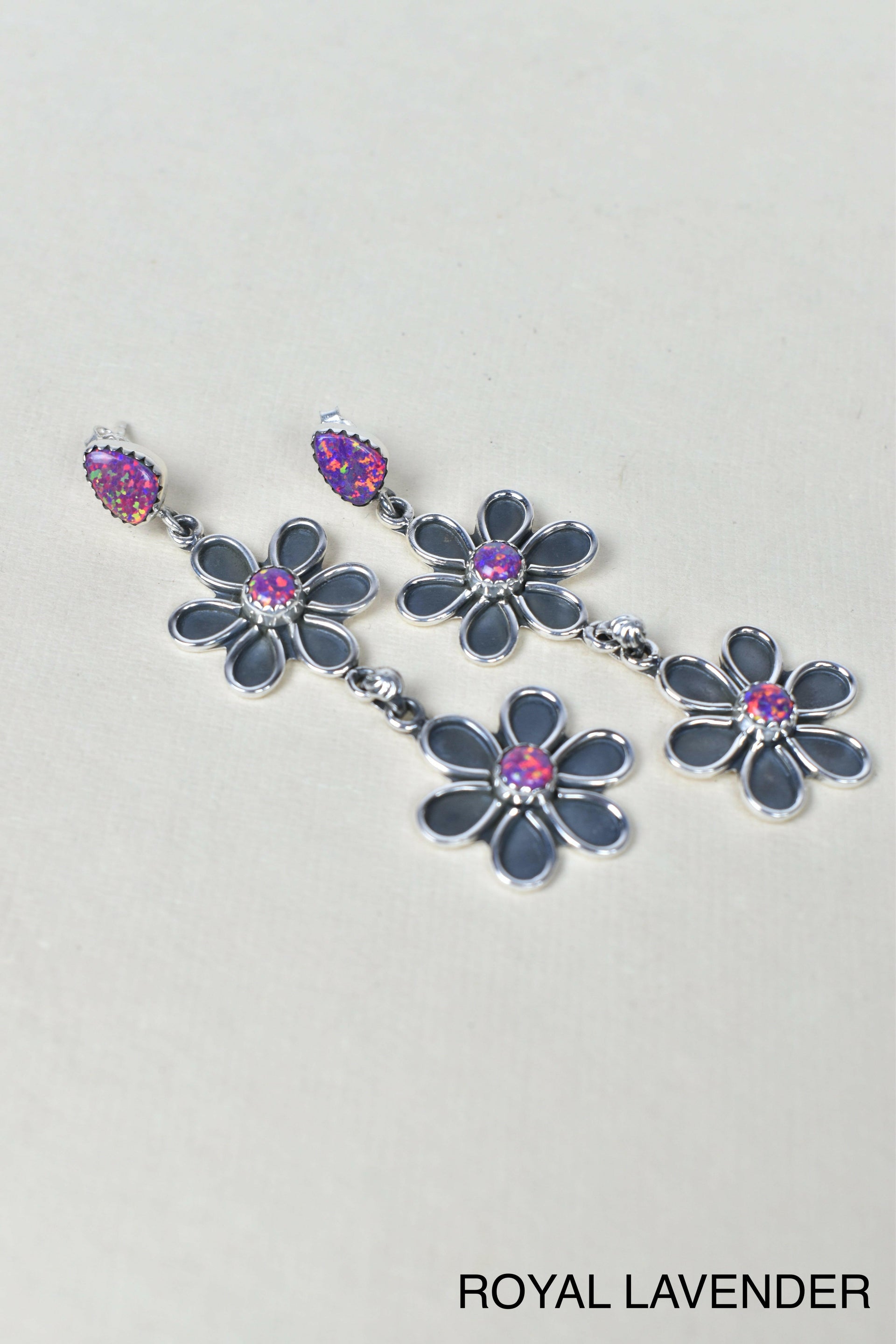Double Daisy Dangle Earrings-Drop Earrings-Krush Kandy, Women's Online Fashion Boutique Located in Phoenix, Arizona (Scottsdale Area)
