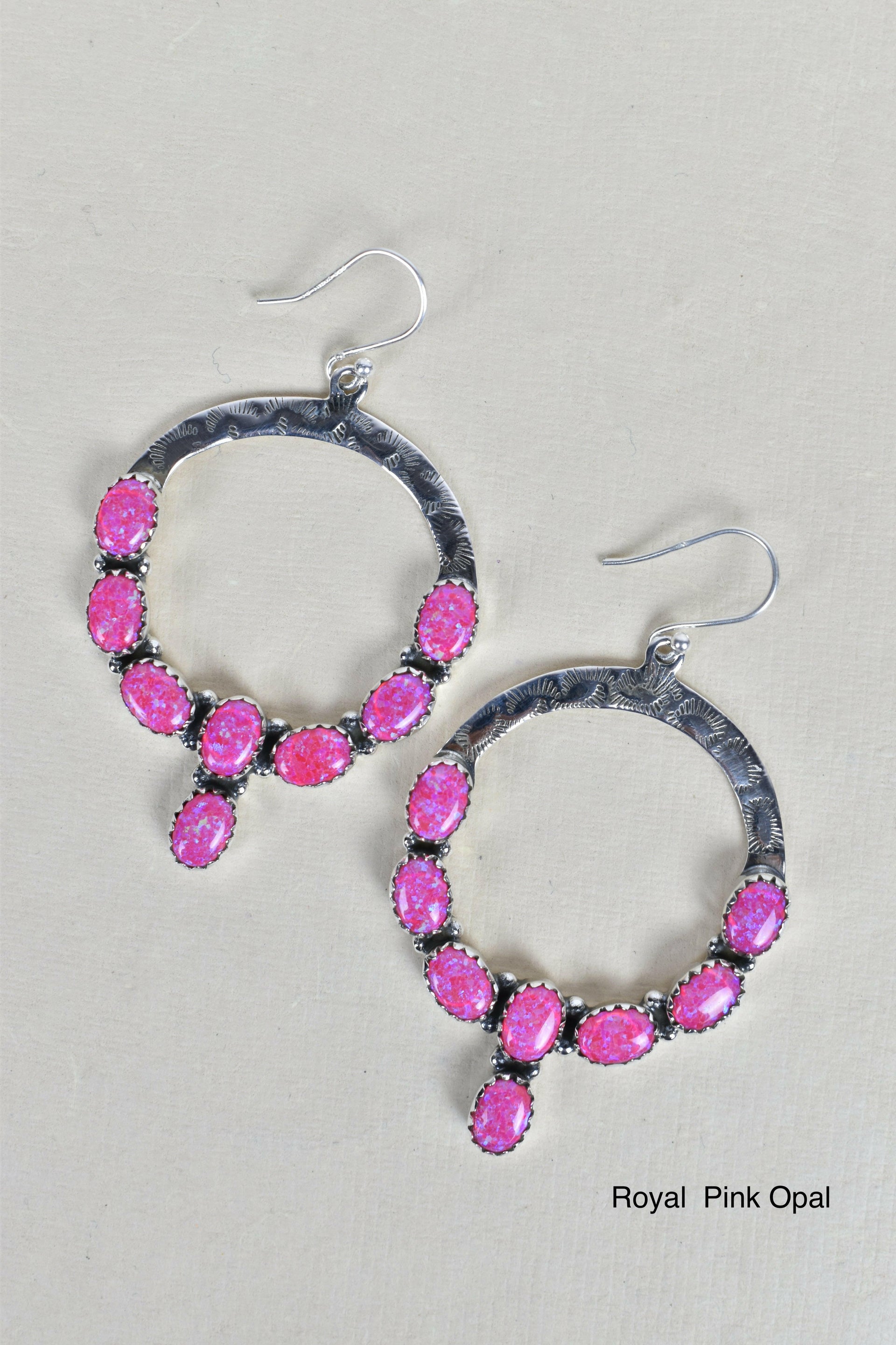 Hammered Hoop & Gemmed Loop Earring-Hoop Earrings-Krush Kandy, Women's Online Fashion Boutique Located in Phoenix, Arizona (Scottsdale Area)