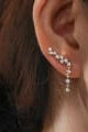 Sterling Silver Cubic Zirconia Tassel Dainty Drop Earrings-Earrings-Krush Kandy, Women's Online Fashion Boutique Located in Phoenix, Arizona (Scottsdale Area)
