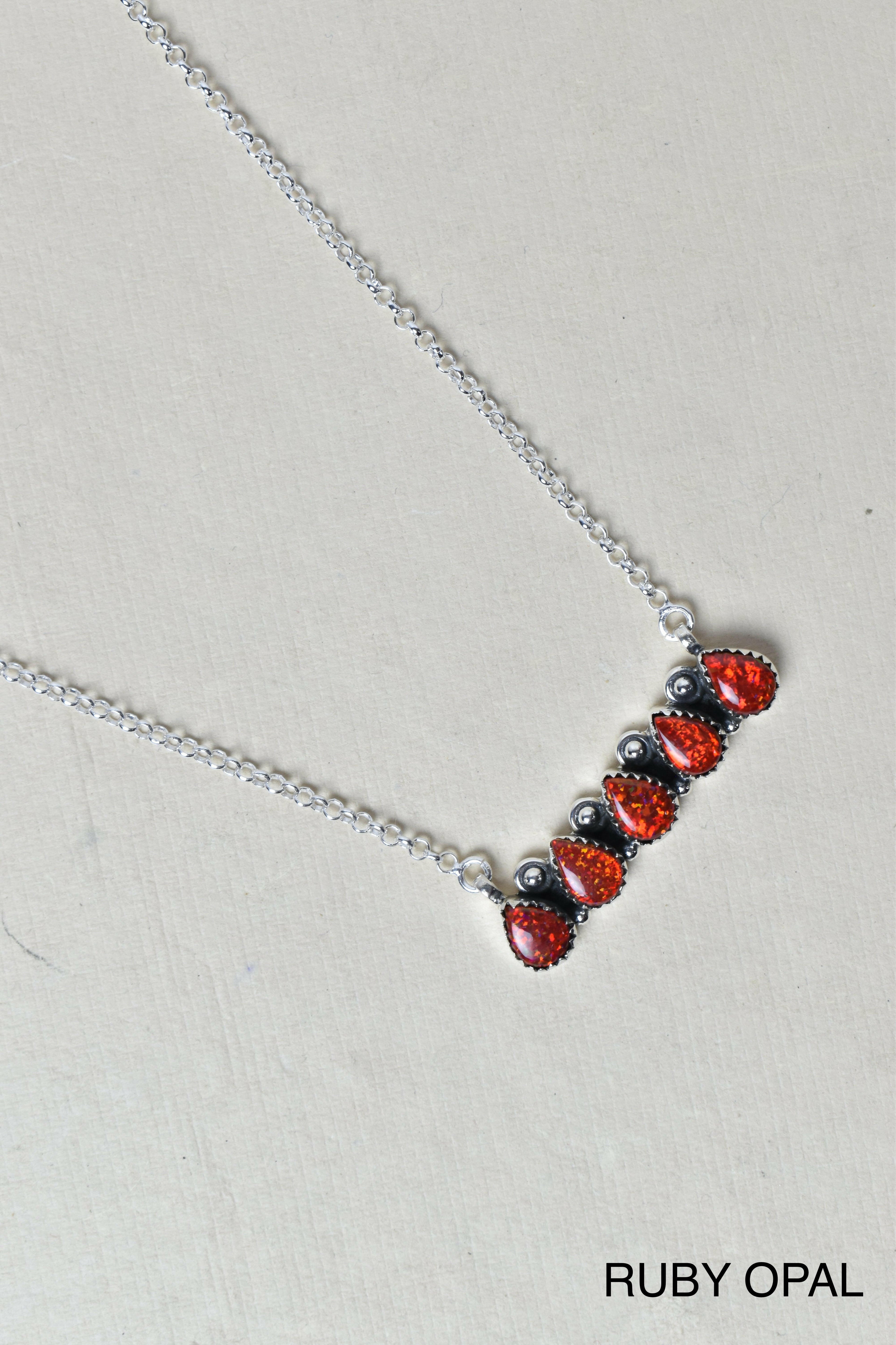 Quintabulous Sterling Silver Necklace-Bar Necklaces-Krush Kandy, Women's Online Fashion Boutique Located in Phoenix, Arizona (Scottsdale Area)