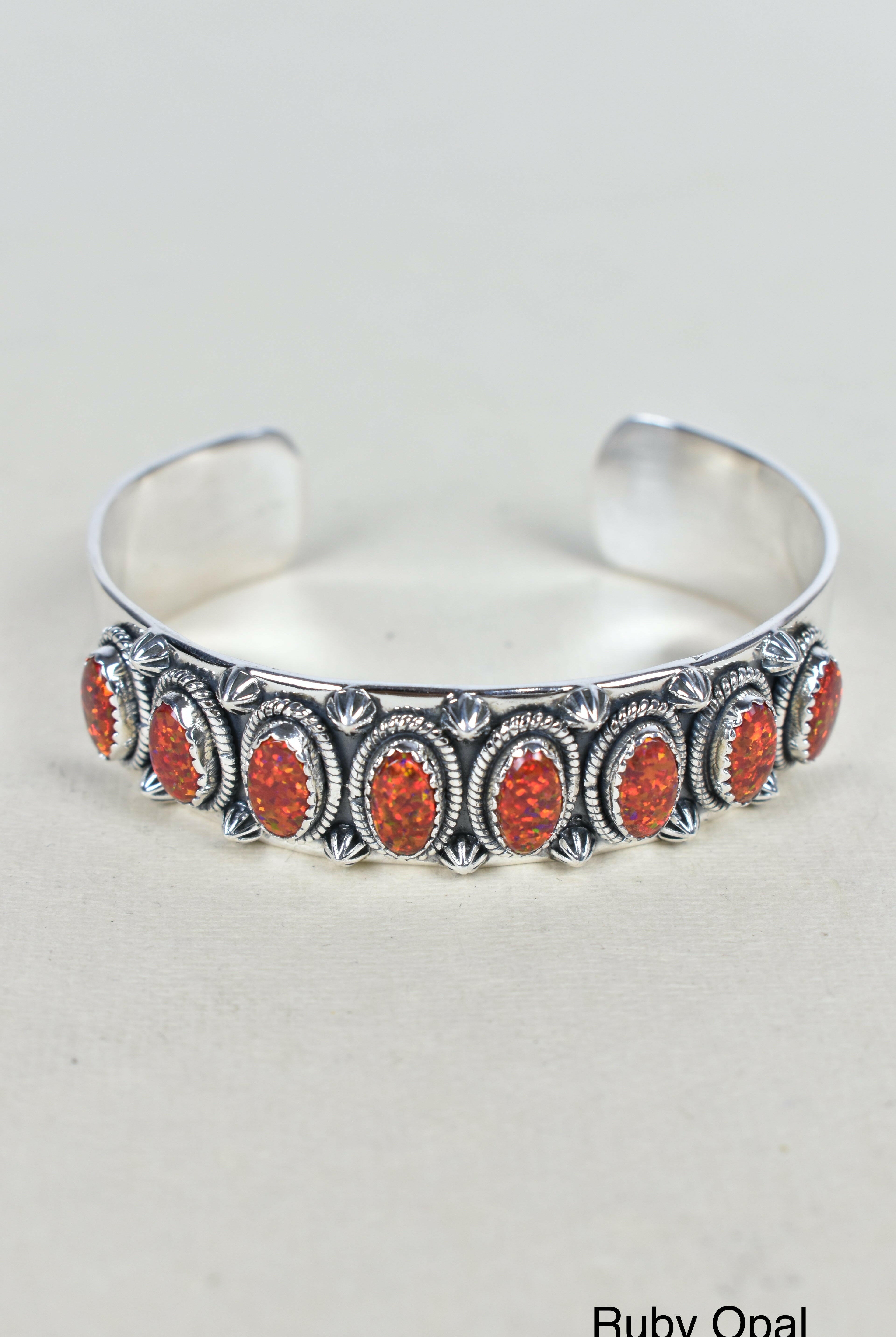 Octet Gem Sterling Silver Cuff-Cuffs-Krush Kandy, Women's Online Fashion Boutique Located in Phoenix, Arizona (Scottsdale Area)