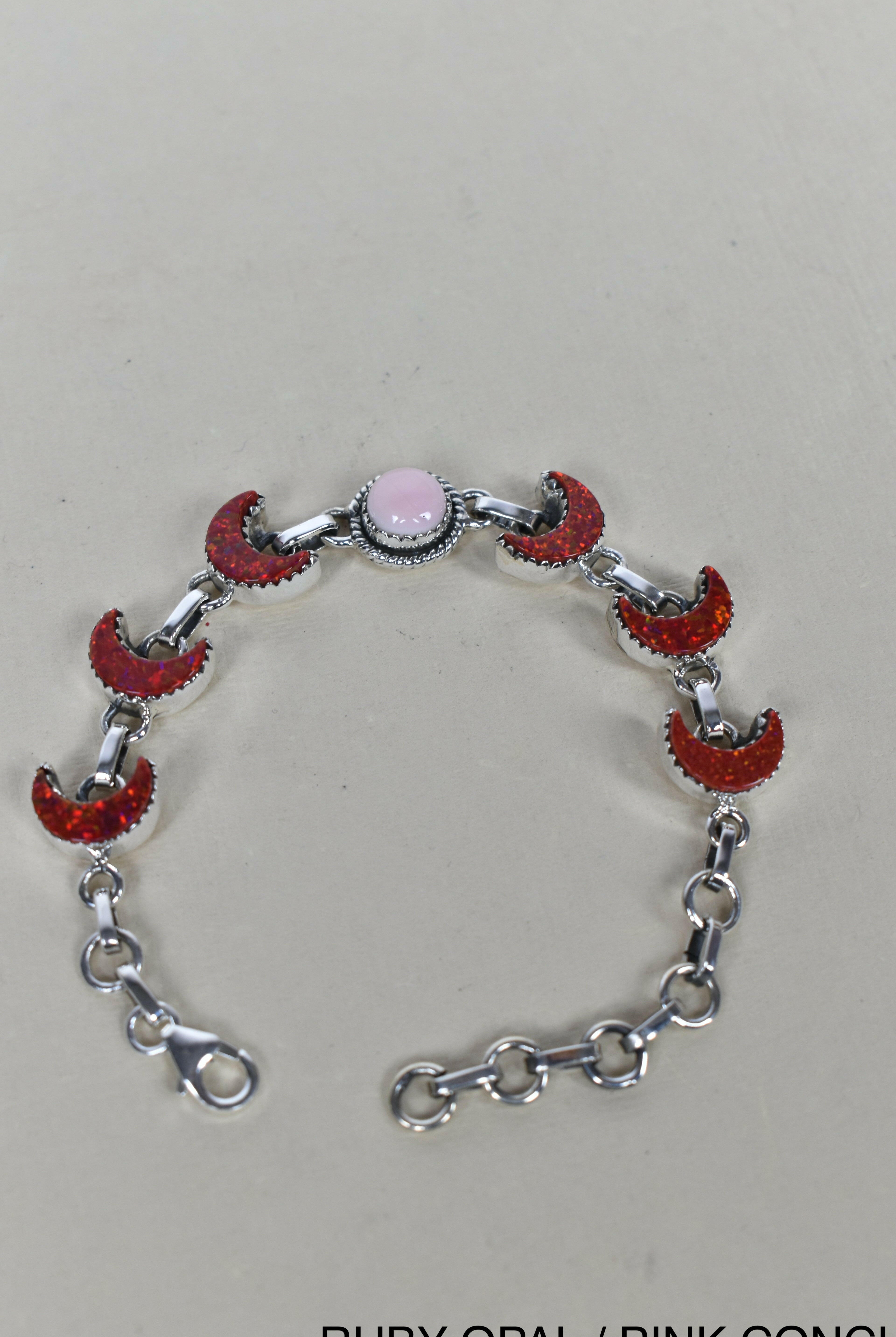 Lunar Crescent Charm Bracelet-Chain Bracelets-Krush Kandy, Women's Online Fashion Boutique Located in Phoenix, Arizona (Scottsdale Area)