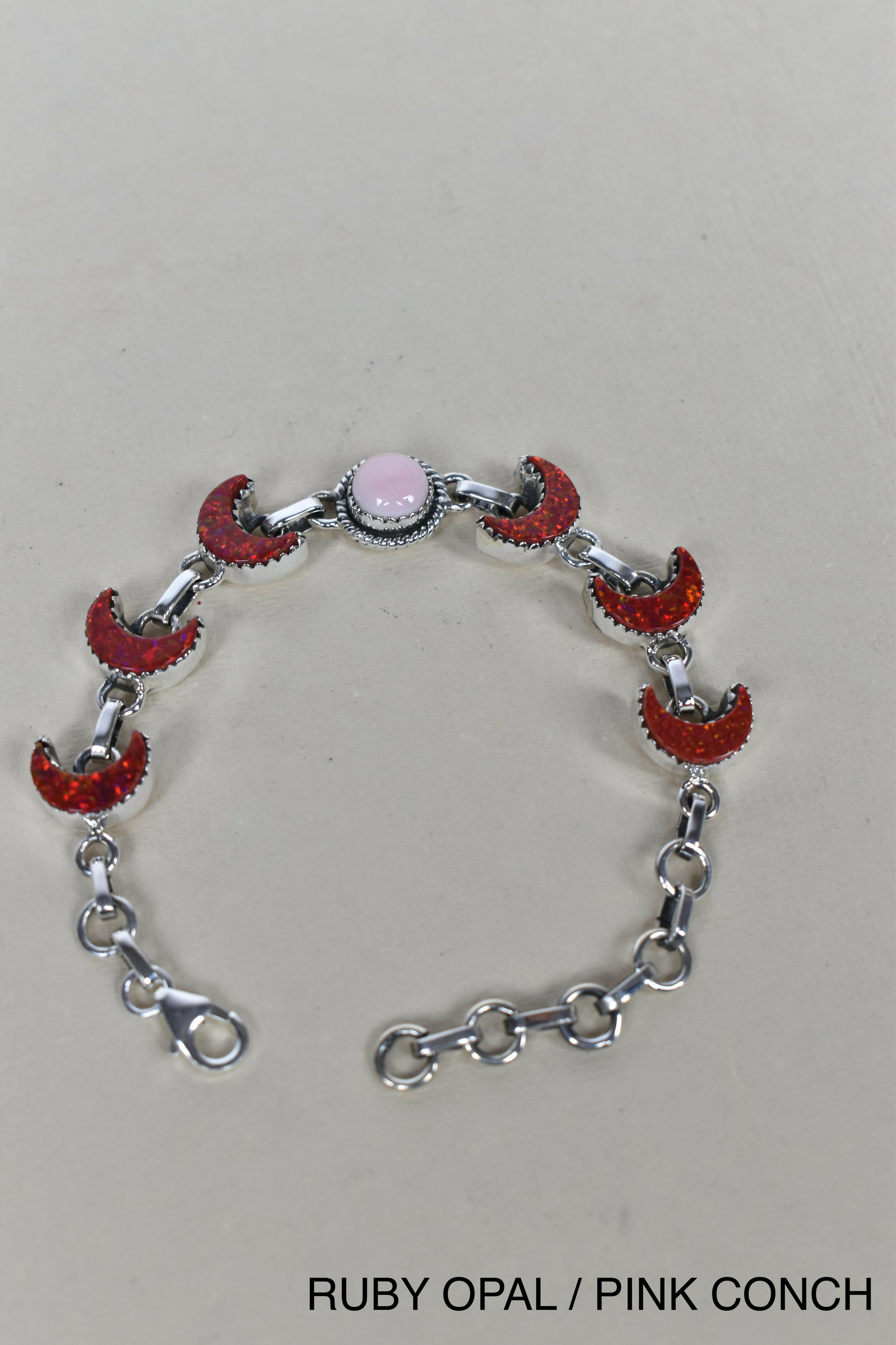 Lunar Crescent Charm Bracelet-Chain Bracelets-Krush Kandy, Women's Online Fashion Boutique Located in Phoenix, Arizona (Scottsdale Area)
