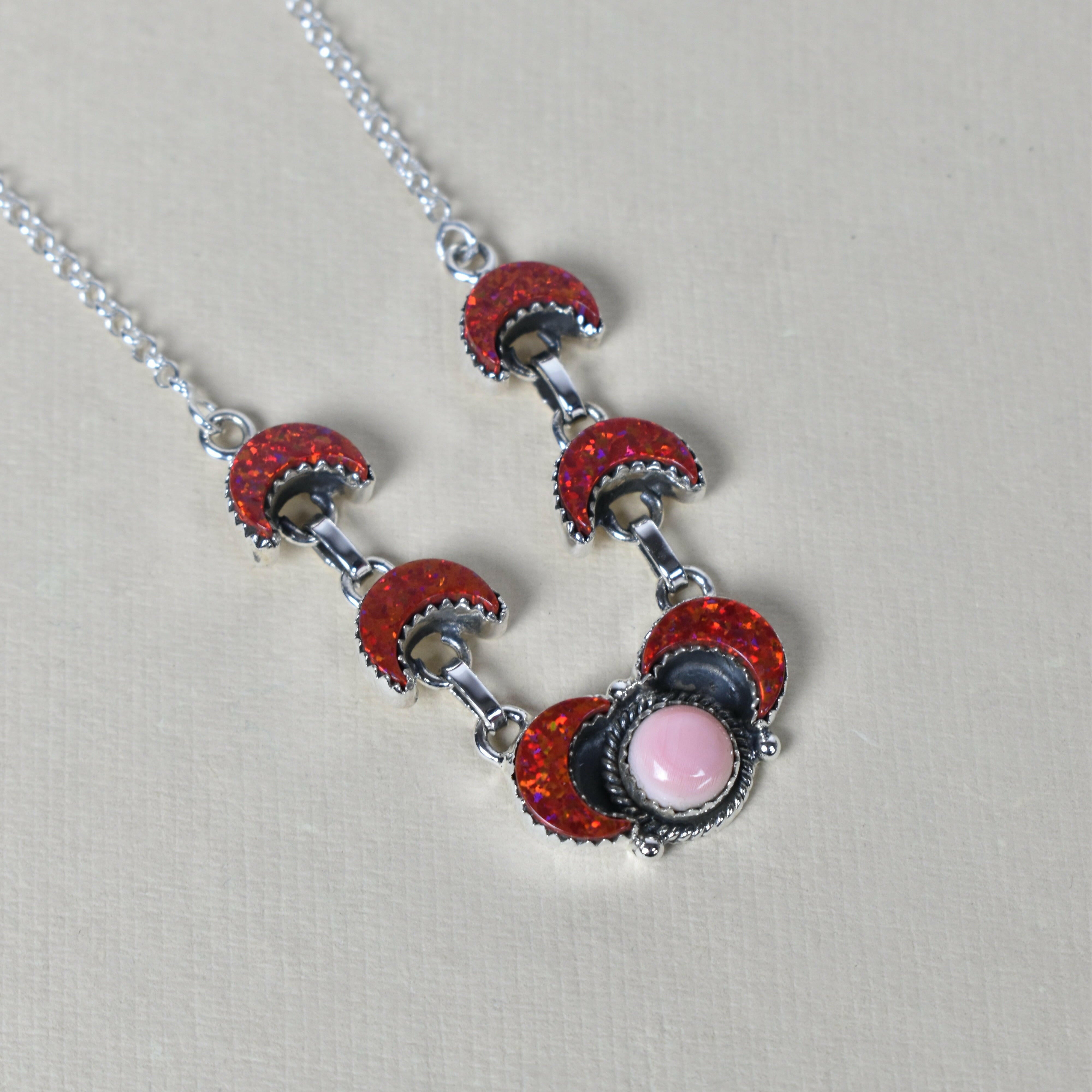 Lunar Crescent Necklace-Chain Necklaces-Krush Kandy, Women's Online Fashion Boutique Located in Phoenix, Arizona (Scottsdale Area)