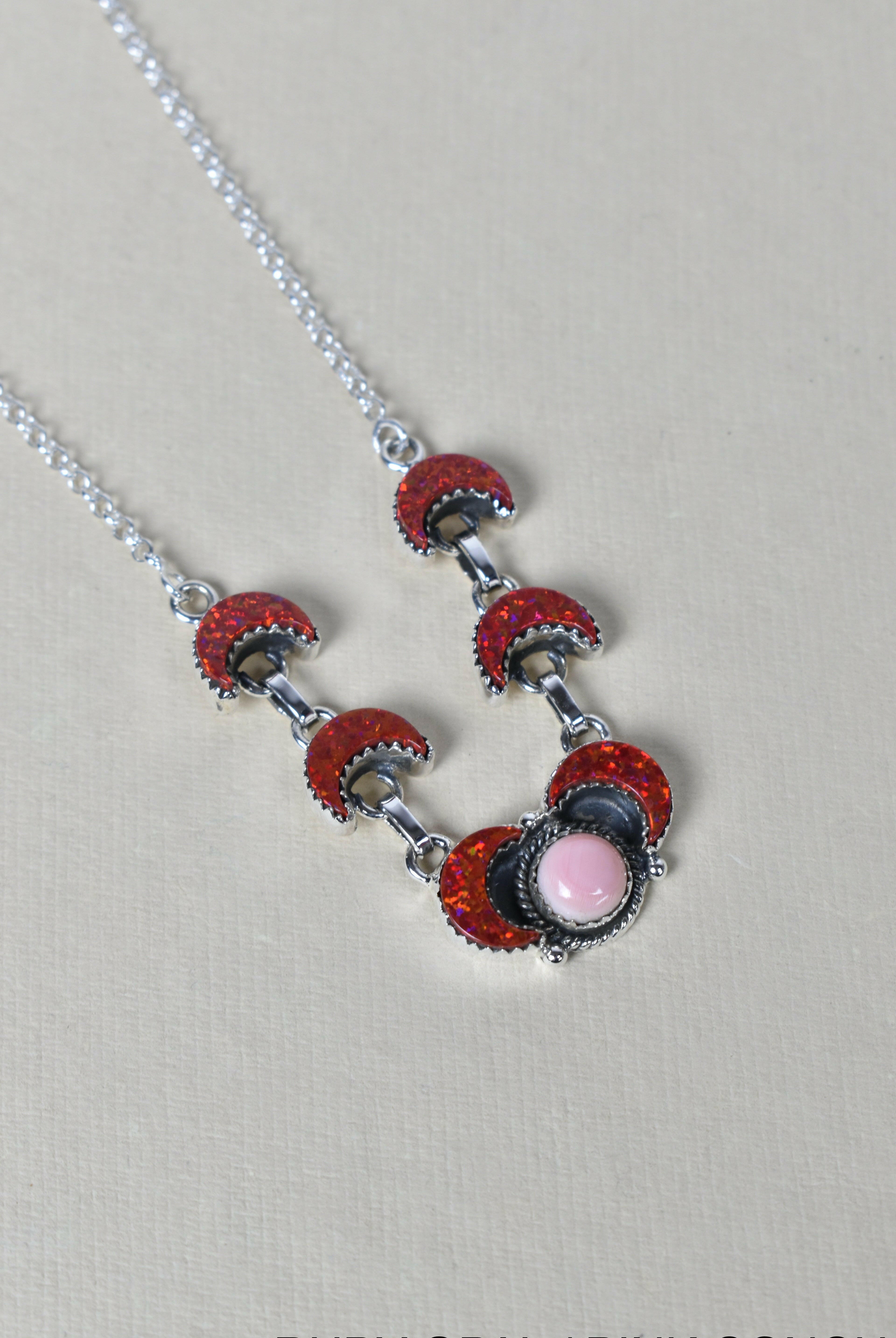 Lunar Crescent Necklace-Chain Necklaces-Krush Kandy, Women's Online Fashion Boutique Located in Phoenix, Arizona (Scottsdale Area)