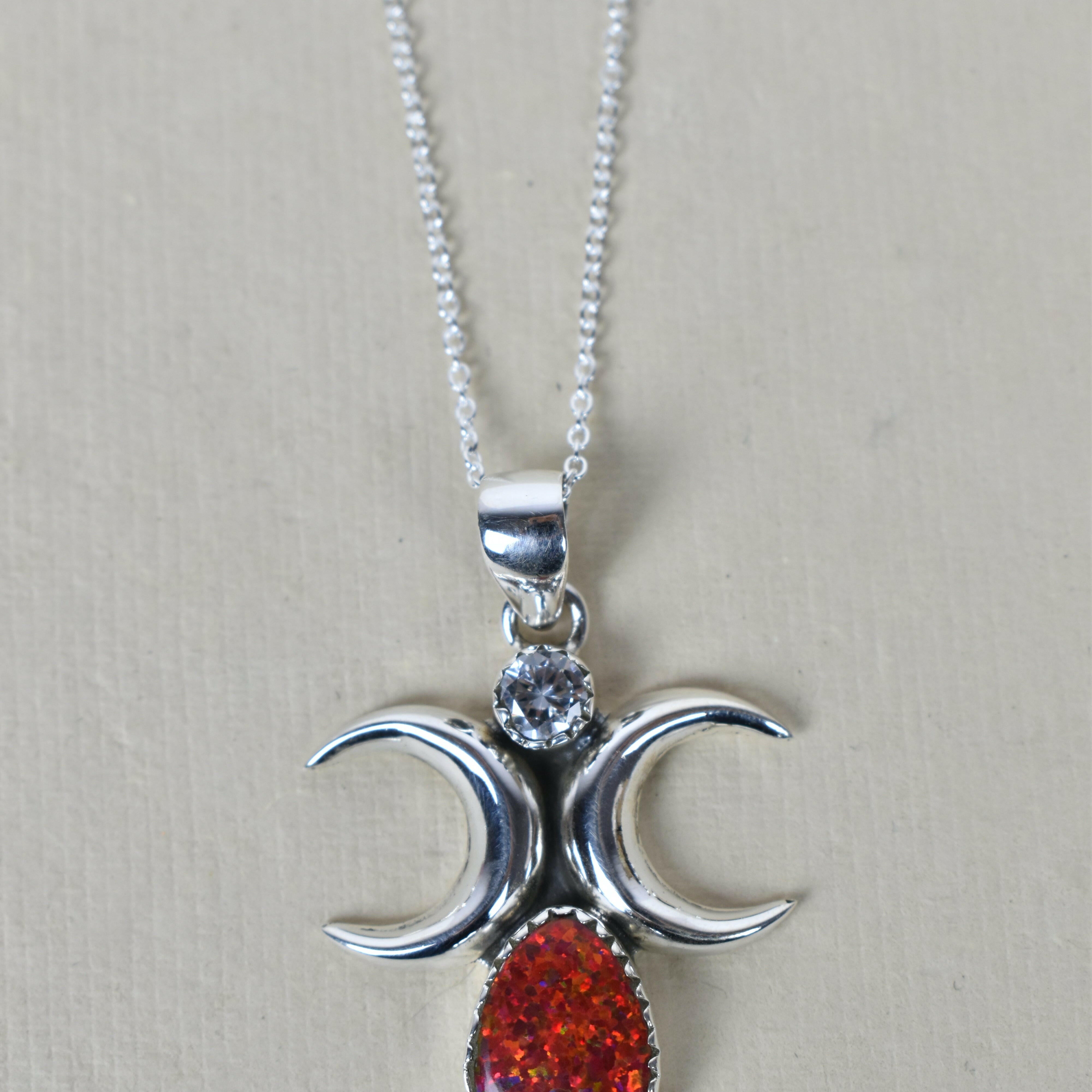 Dual Crescent Moon Celestial Necklace-Chain Necklaces-Krush Kandy, Women's Online Fashion Boutique Located in Phoenix, Arizona (Scottsdale Area)