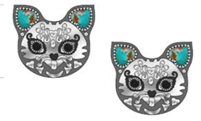 Cat Sugar Skull Stud Earrings-Stud Earrings-Krush Kandy, Women's Online Fashion Boutique Located in Phoenix, Arizona (Scottsdale Area)