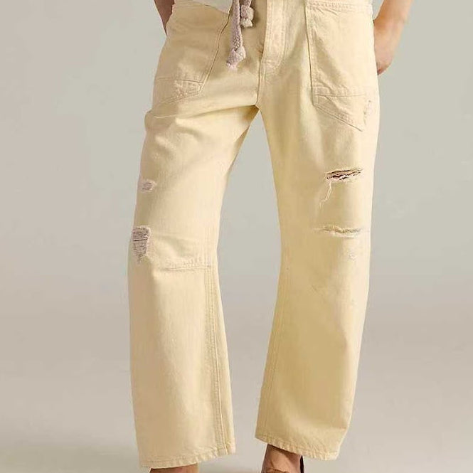 Wide Leg Patchwork Denim Pants-Denim-Krush Kandy, Women's Online Fashion Boutique Located in Phoenix, Arizona (Scottsdale Area)