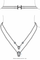 Sugar Skull Duo Chain Necklace-Chain Necklaces-Krush Kandy, Women's Online Fashion Boutique Located in Phoenix, Arizona (Scottsdale Area)