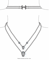 Sugar Skull Duo Chain Necklace-Chain Necklaces-Krush Kandy, Women's Online Fashion Boutique Located in Phoenix, Arizona (Scottsdale Area)